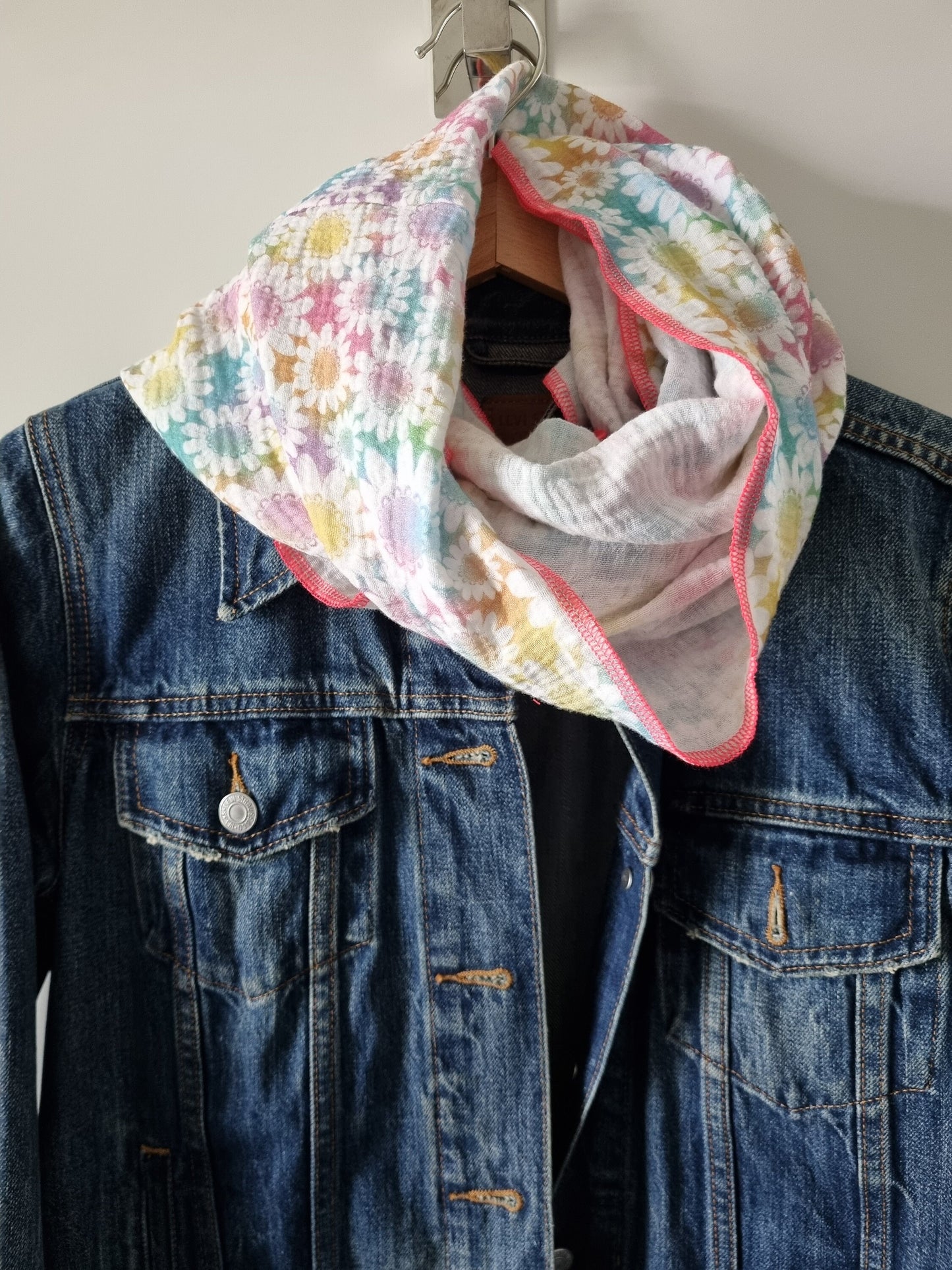 Loopschal Sommertuch Wickelschal "Frühling" 65x50cm