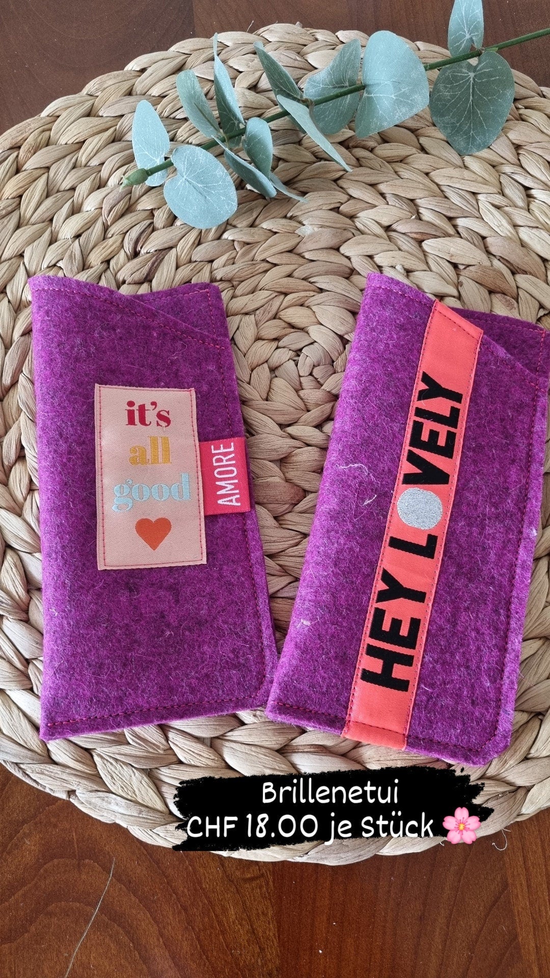 Handmade Felt Glasses Case Eco-Friendly Eyewear Storage Pouch Soft & Lightweight Glasses Protector | Durable Eyewear Organizer gift for her