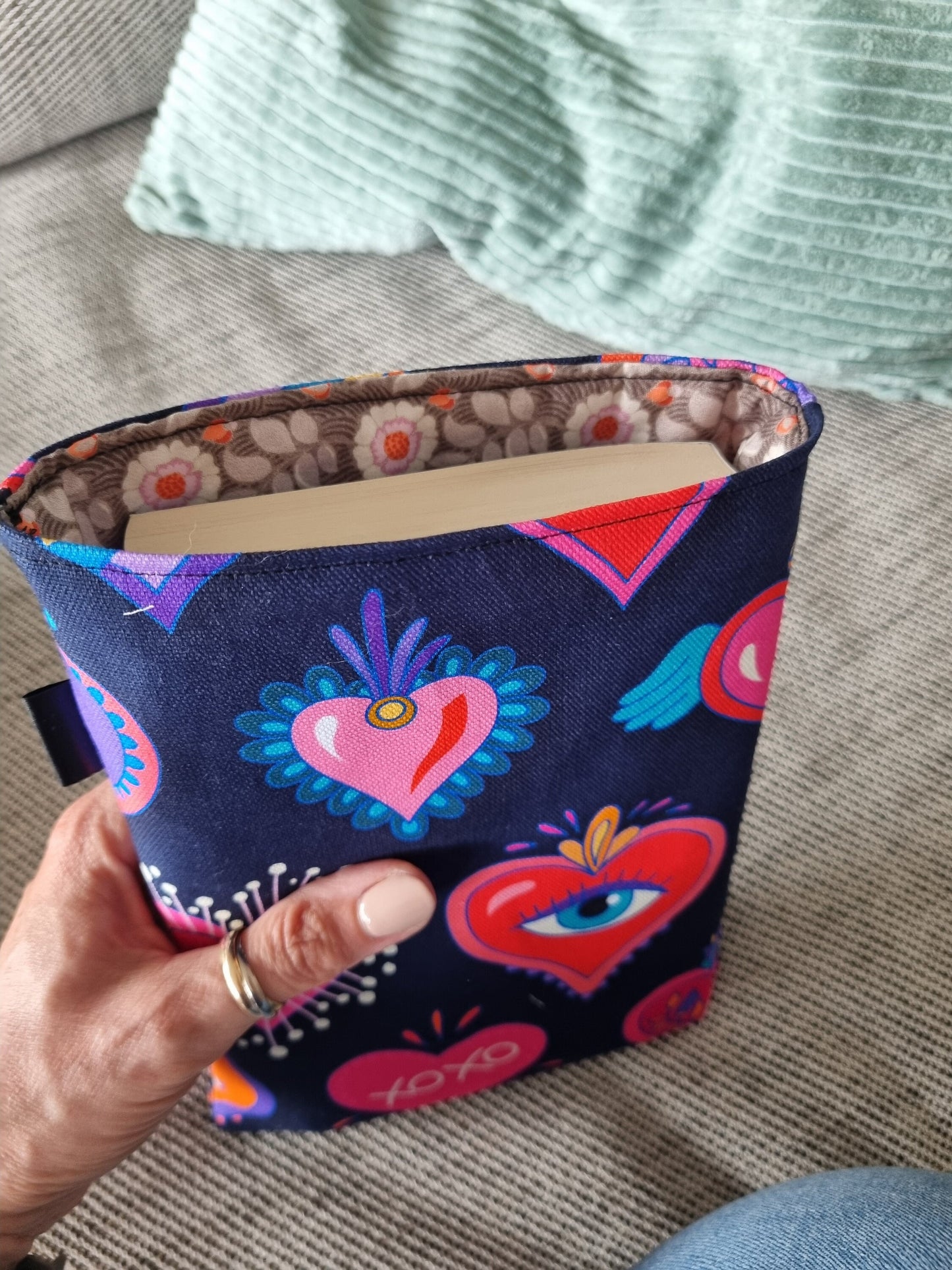 book cover for paperback books - perfect gift for book lover - book accessories - soft fabric book cover for backpaper books up to 500 pages