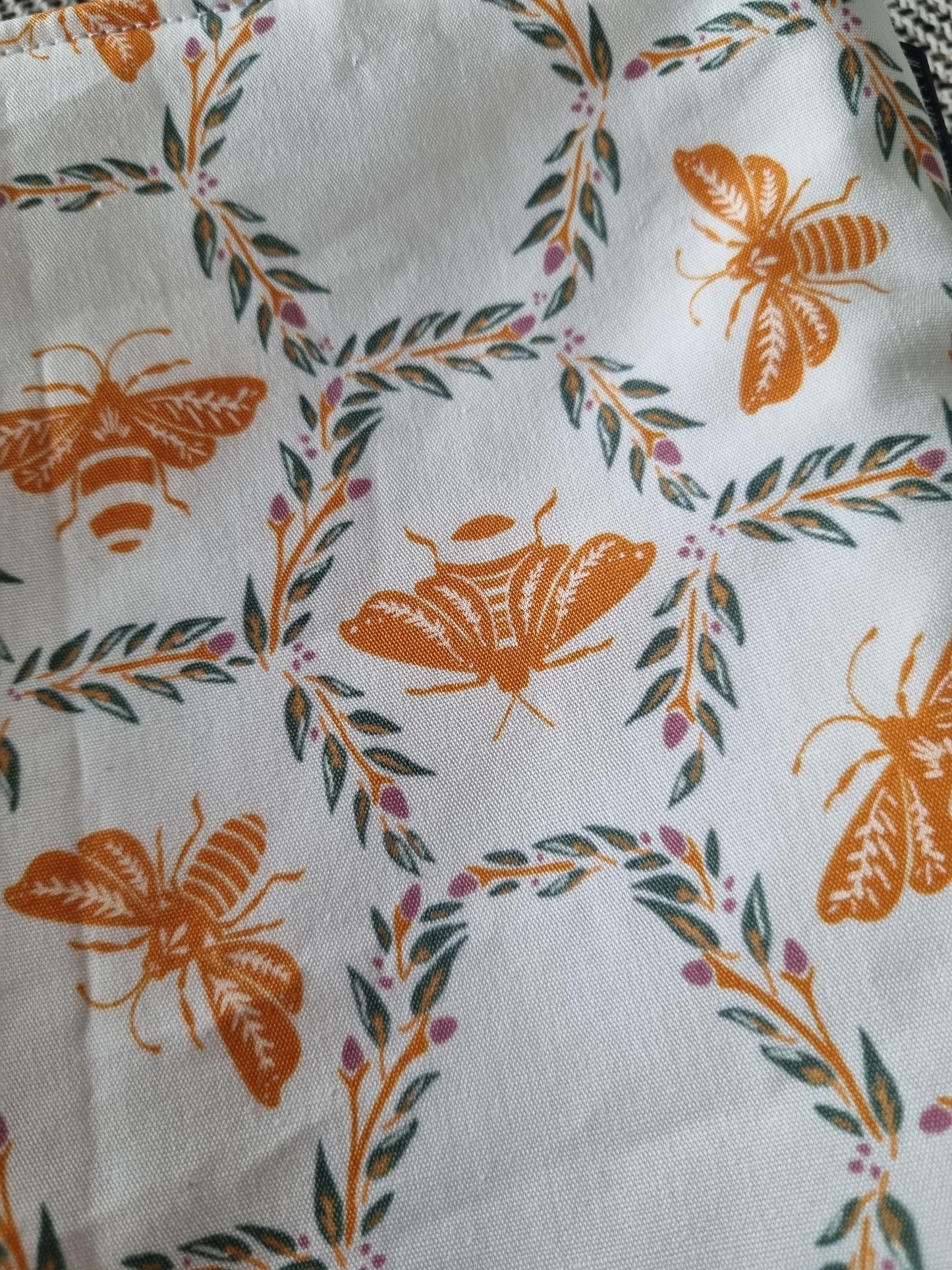bee book Cover for Paperback - Handmade Protective Book Sleeve - Reader Gift - insect bee Lover's Gift
