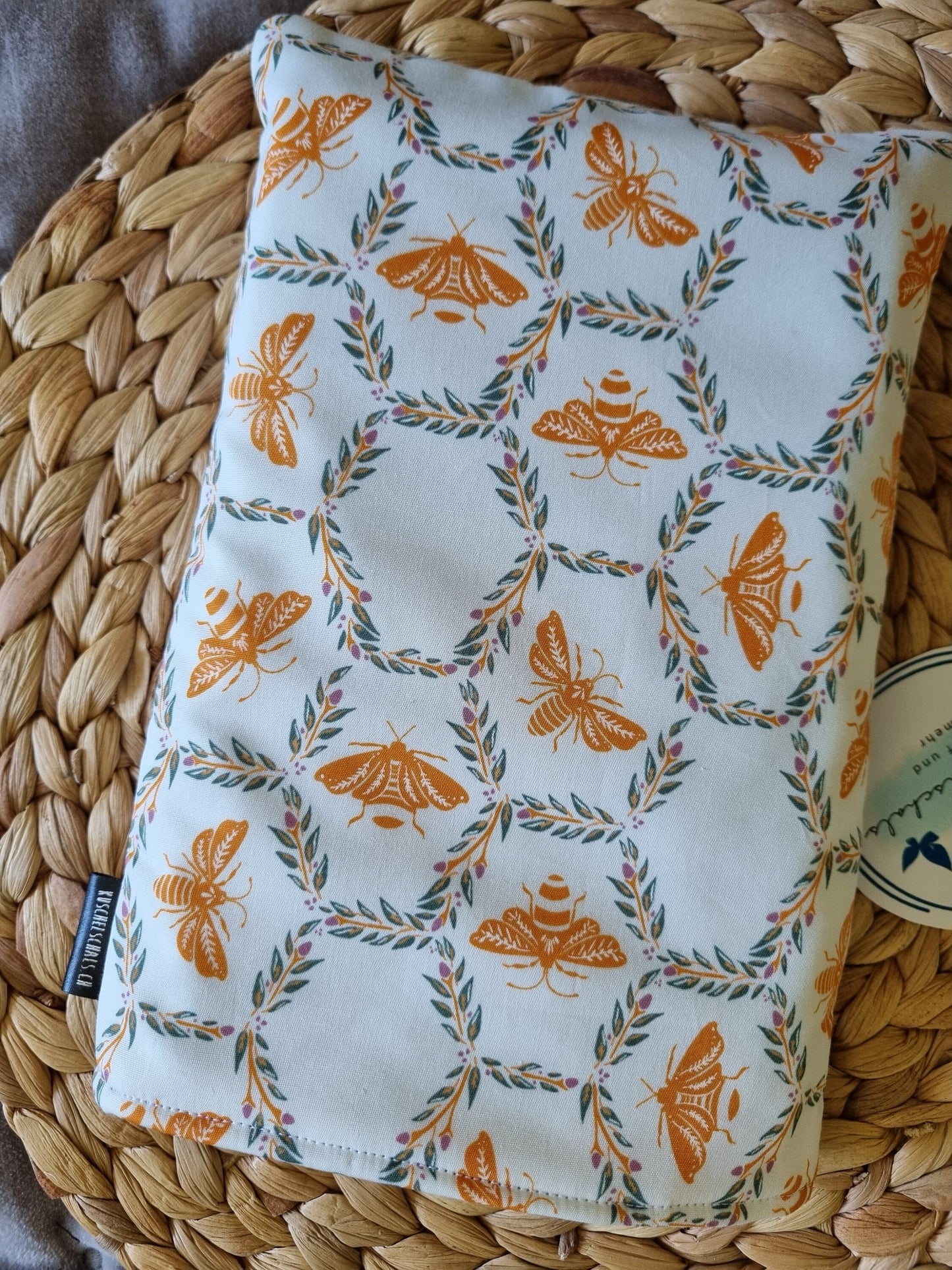 bee book Cover for Paperback - Handmade Protective Book Sleeve - Reader Gift - insect bee Lover's Gift