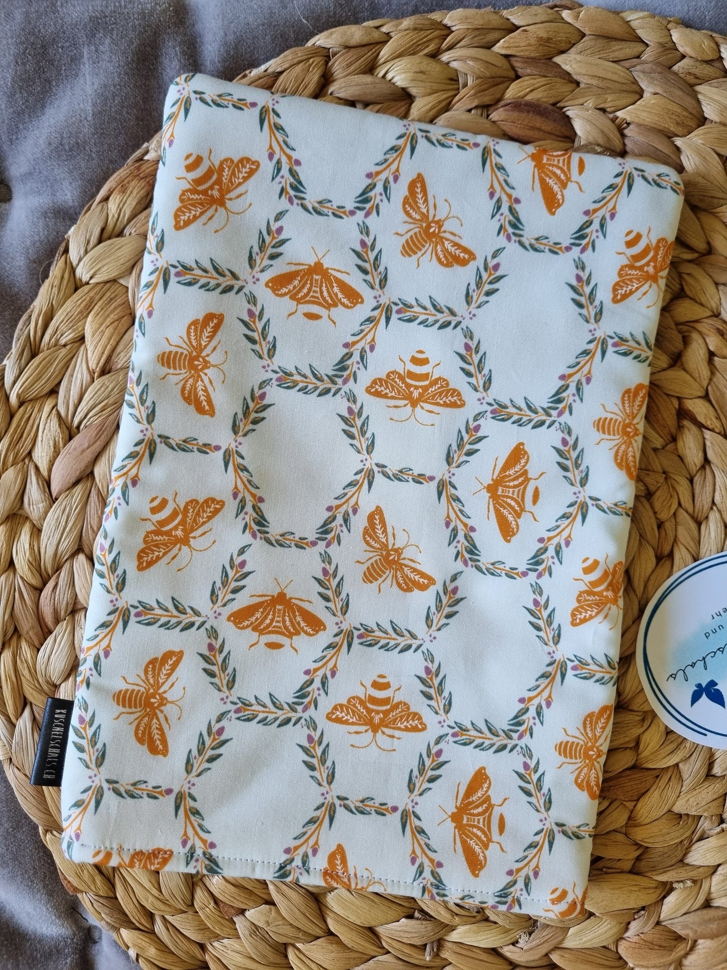 bee book Cover for Paperback - Handmade Protective Book Sleeve - Reader Gift - insect bee Lover's Gift