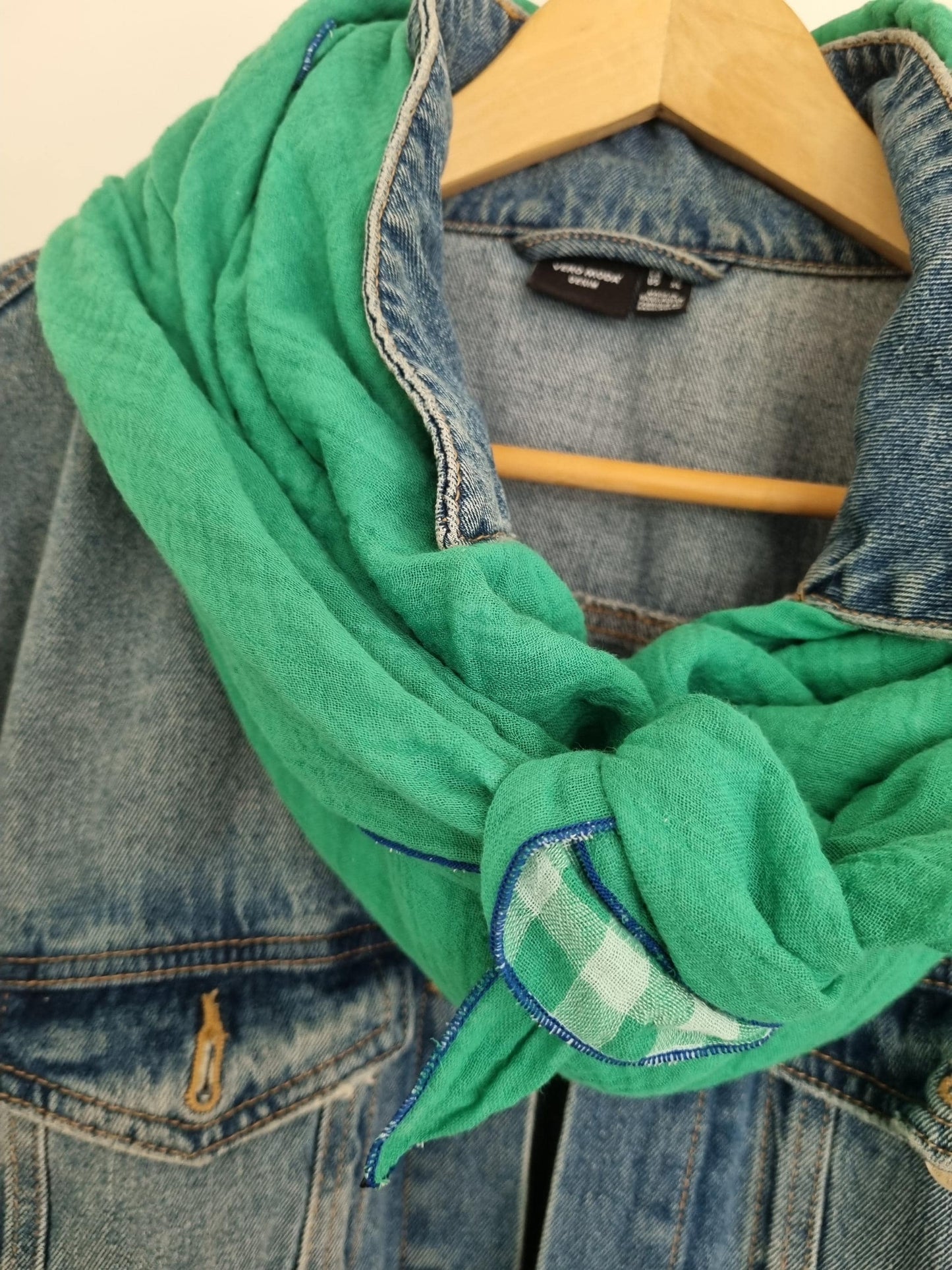 checked Cotton Stole Scarf - Cozy Reversible Print Wrap - Versatile Shawl for Travel - Boho Fashion Accessory - Ideal Gift for her - XXL