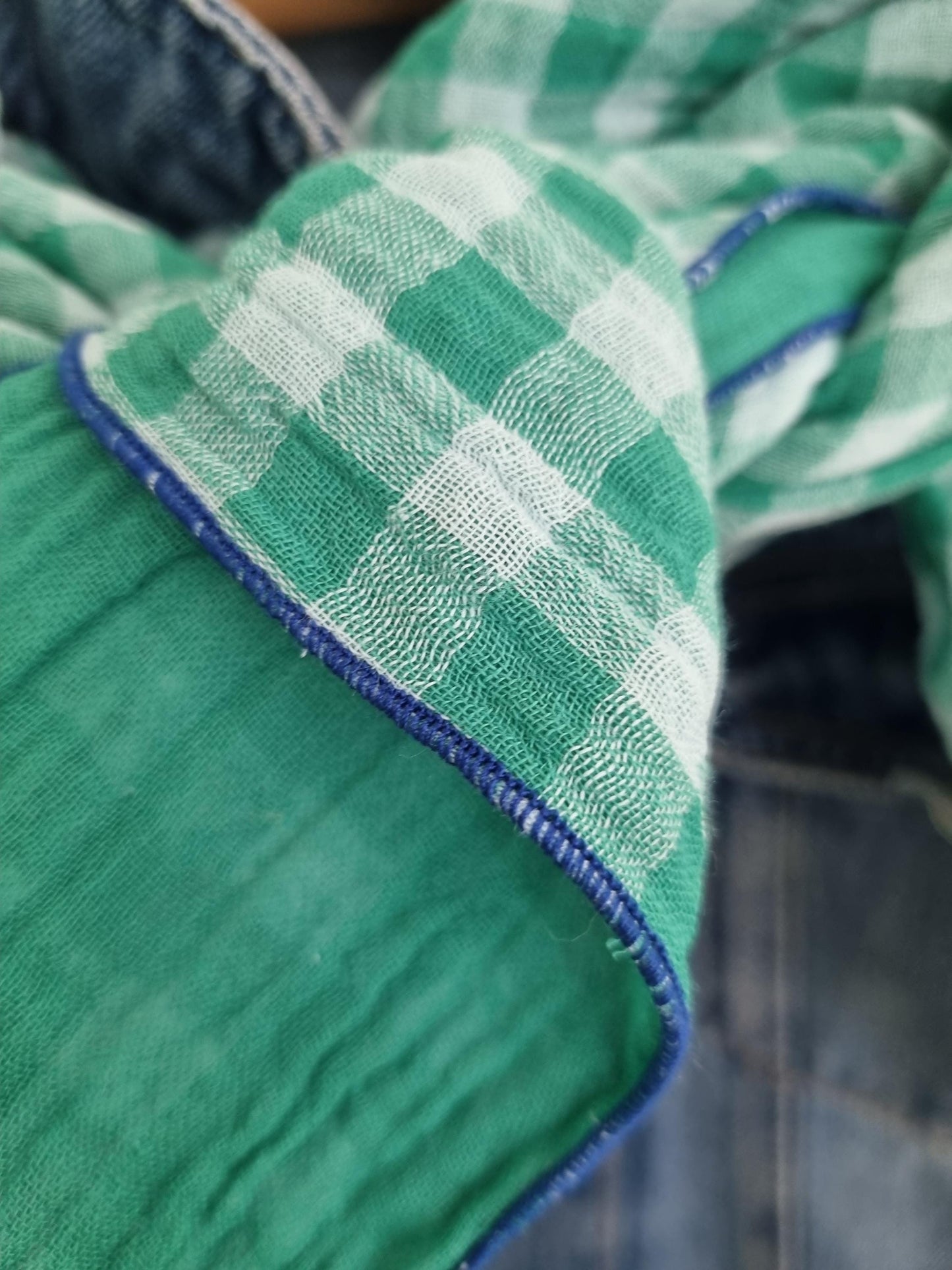 checked Cotton Stole Scarf - Cozy Reversible Print Wrap - Versatile Shawl for Travel - Boho Fashion Accessory - Ideal Gift for her - XXL