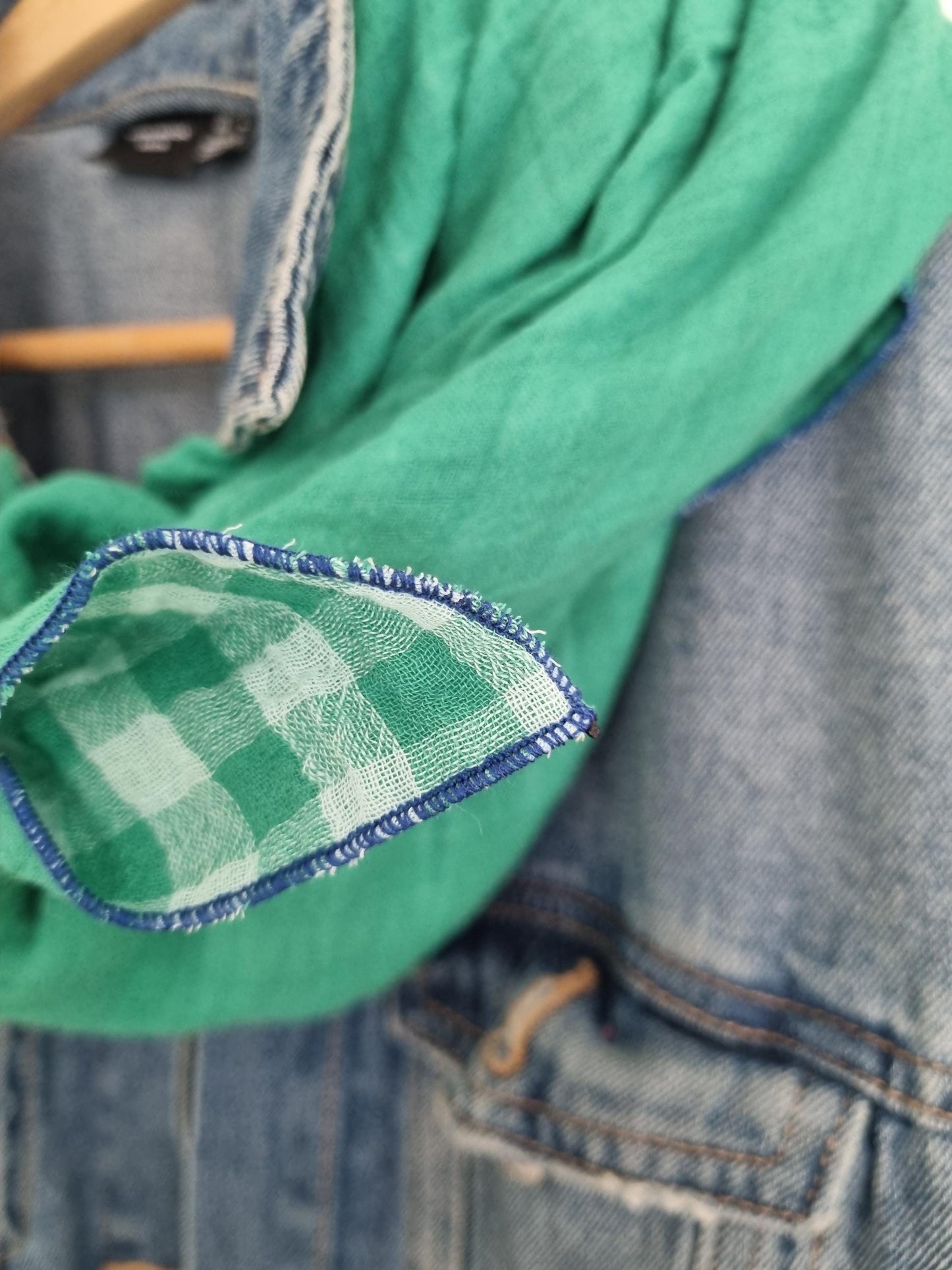 checked Cotton Stole Scarf - Cozy Reversible Print Wrap - Versatile Shawl for Travel - Boho Fashion Accessory - Ideal Gift for her - XXL