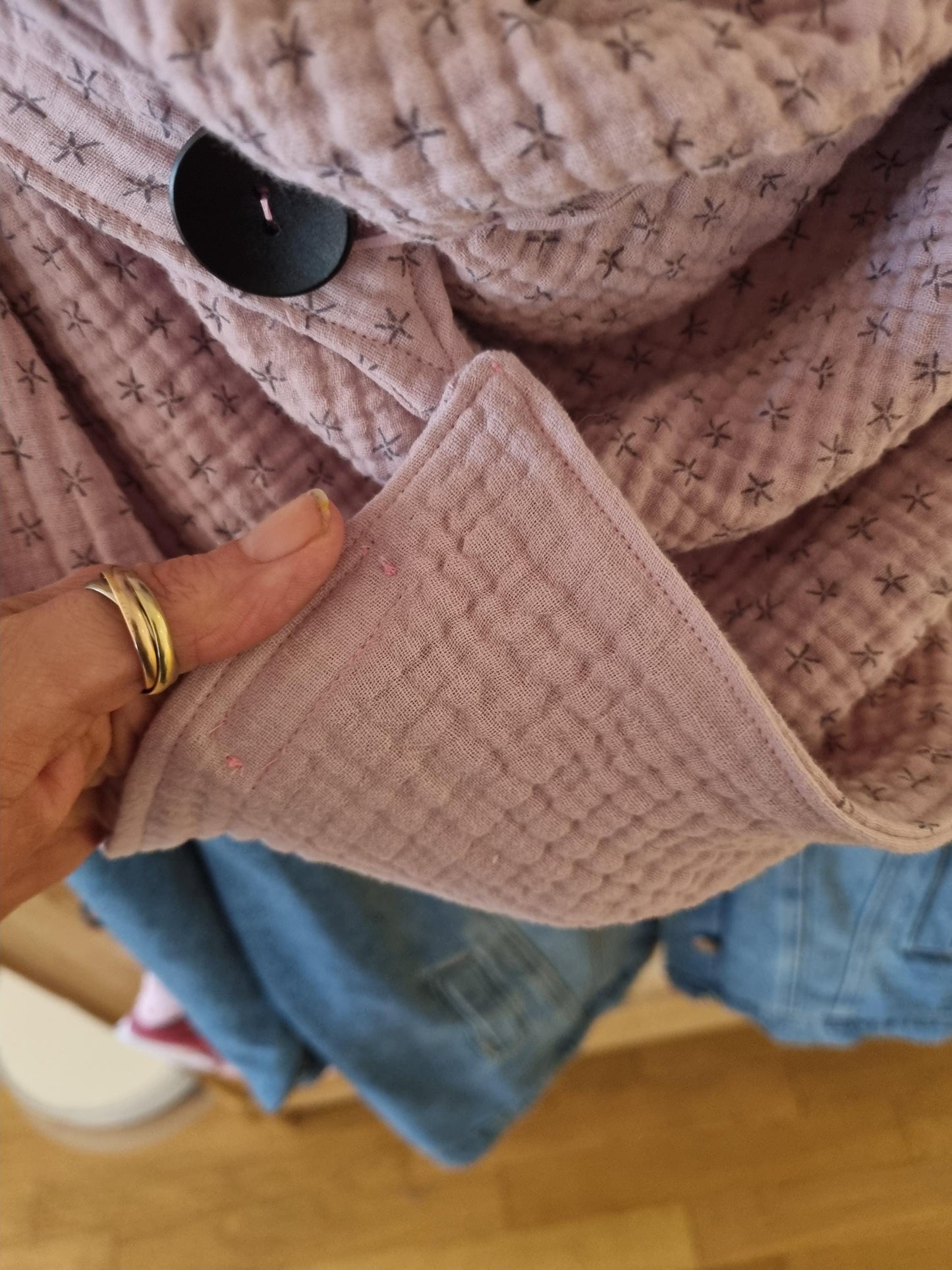Soft pink Cotton Stole Scarf with 2 button easy to style Print Wrap Versatile Shawl Boho Fashion Accessory Perfect christmas gift