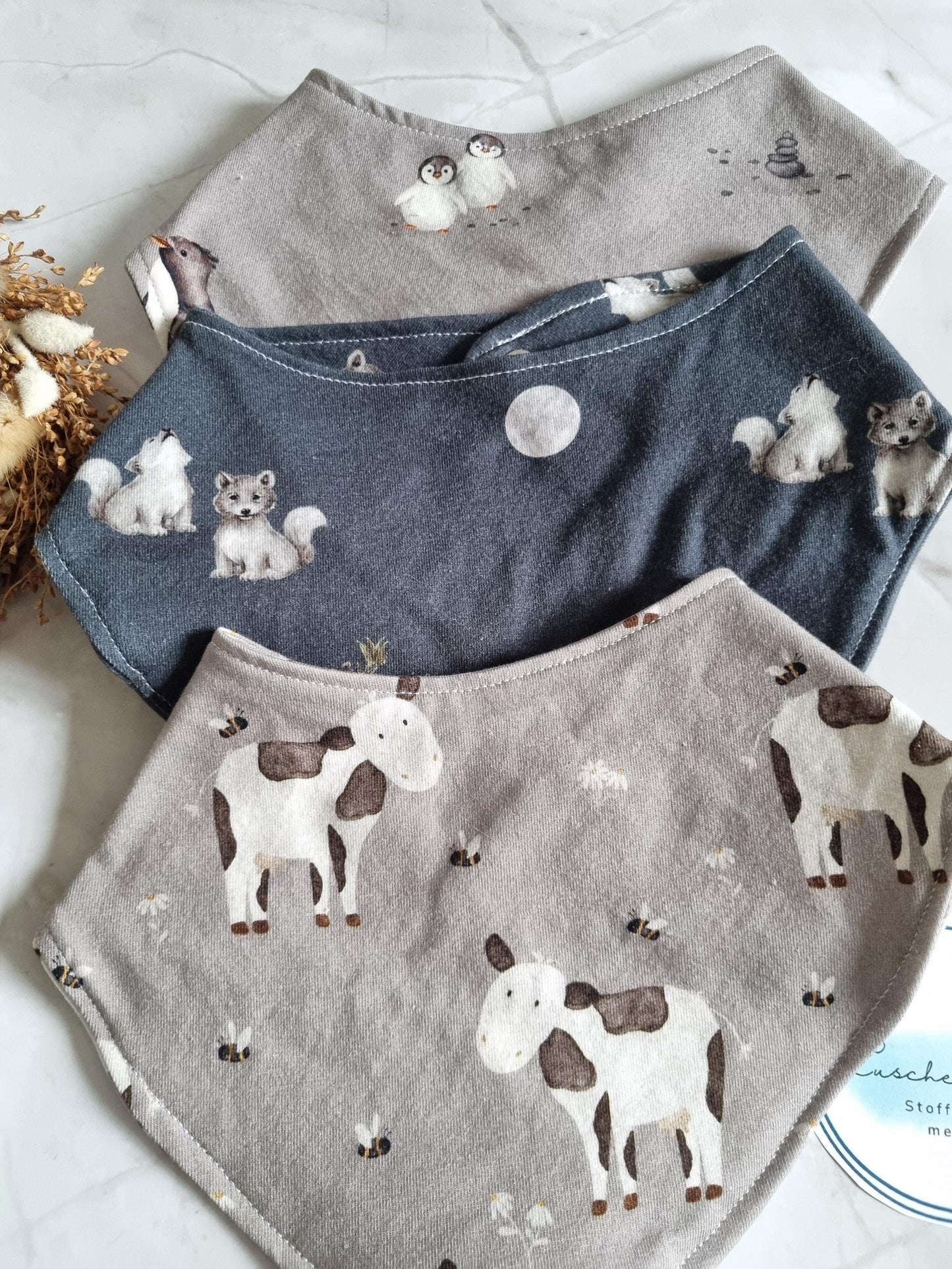 Organic Cotton Baby Scarf Jersey Bandana Set | Burp cloth Baby Bandana SET | Soft and Washable Newborn Scarf | last minute Gift Babyshower