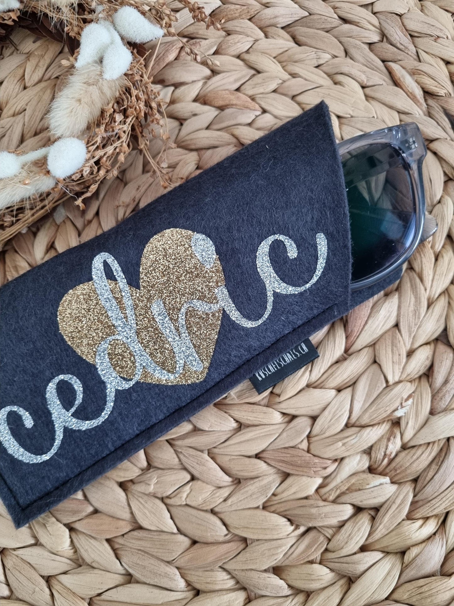 Handmade Felt Glasses Case Eco-Friendly Eyewear Storage Pouch Soft & Lightweight Glasses Protector | Durable Eyewear Organizer gift for dad