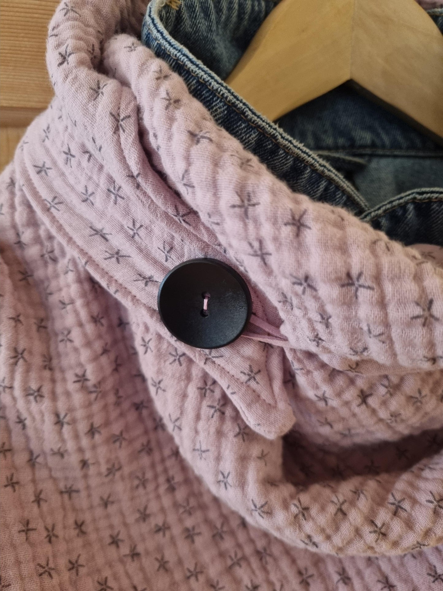 Soft pink Cotton Stole Scarf with 2 button easy to style Print Wrap Versatile Shawl Boho Fashion Accessory Perfect christmas gift