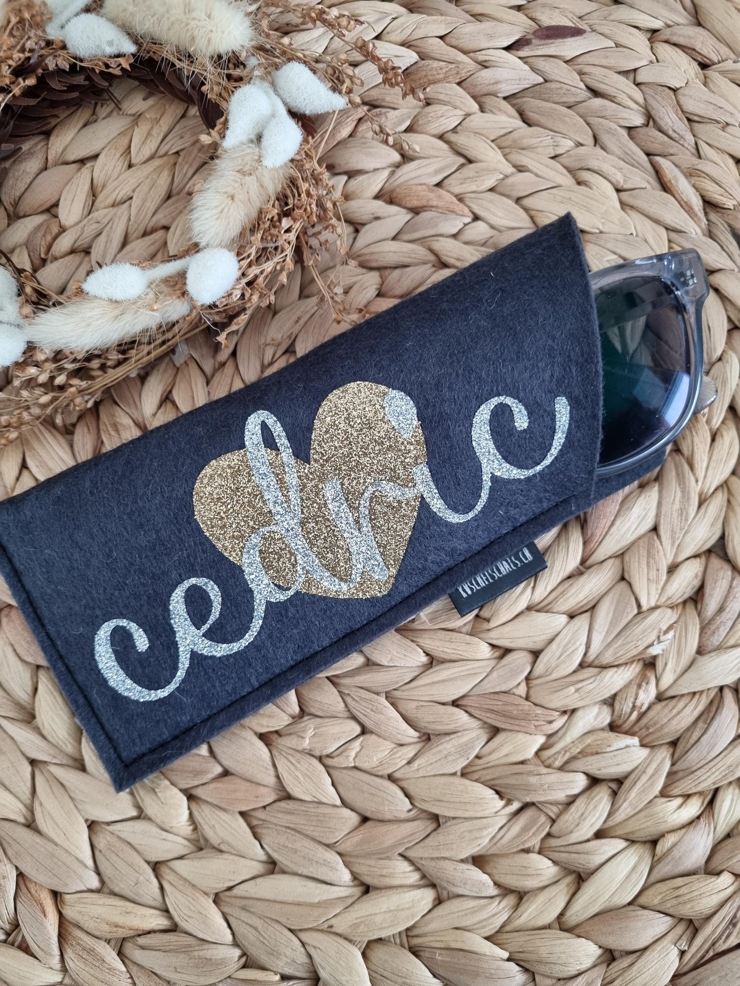 Handmade Felt Glasses Case Eco-Friendly Eyewear Storage Pouch Soft & Lightweight Glasses Protector | Durable Eyewear Organizer gift for dad