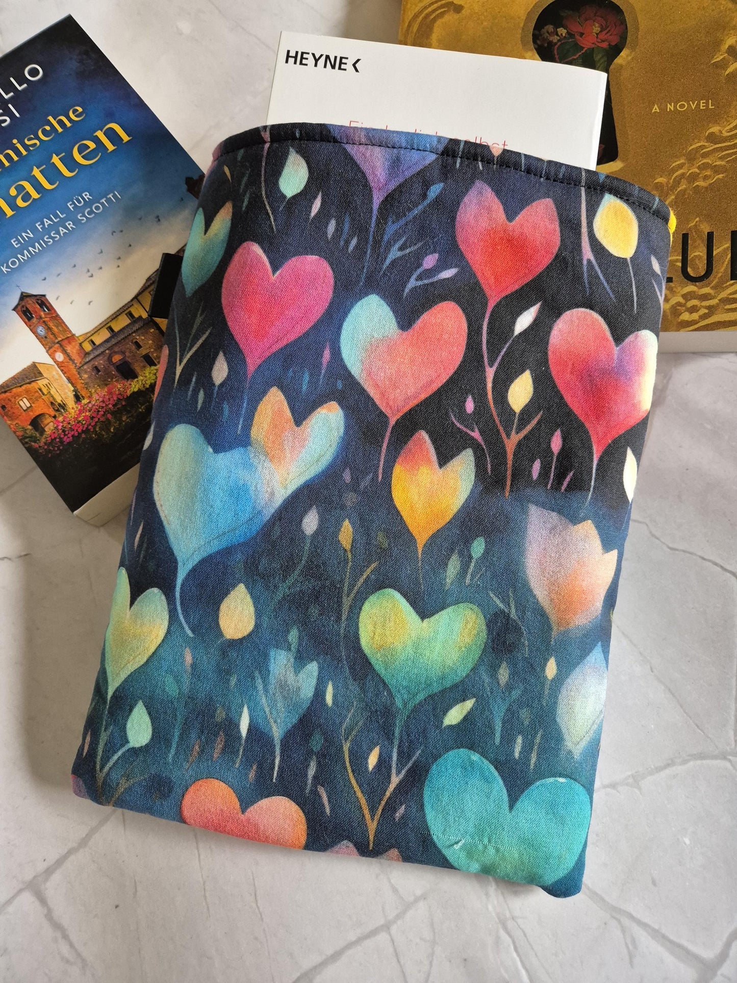 Love Book Cover -3 Sizes- for Paperback and Hardcover Books - Handmade Protective Book Sleeve - romance Reader Gift - Lover's Gift