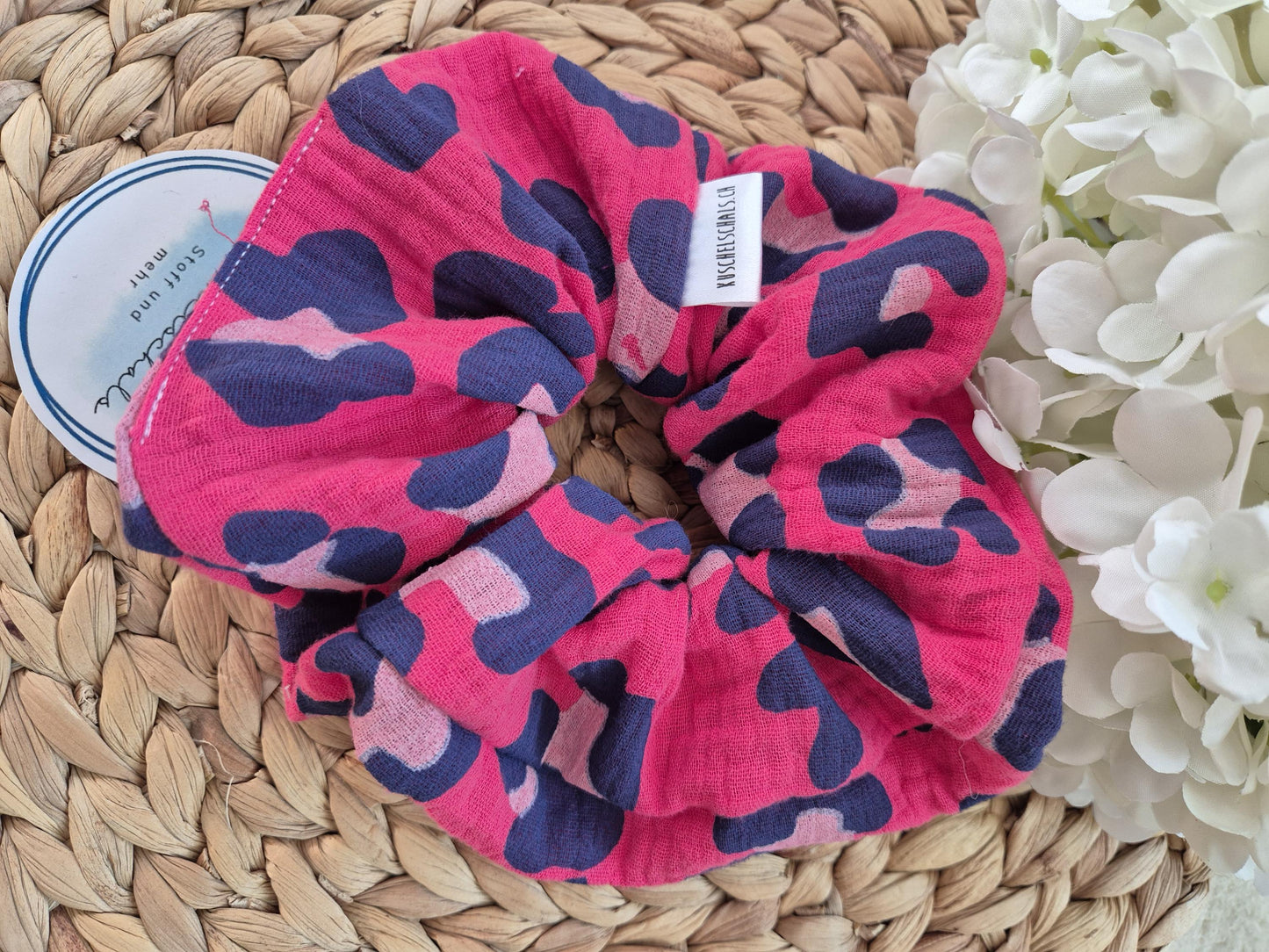 Leo Scrunchie Hair bobble handmade Ponytail holder perfect gift hair accessories chic hair tie