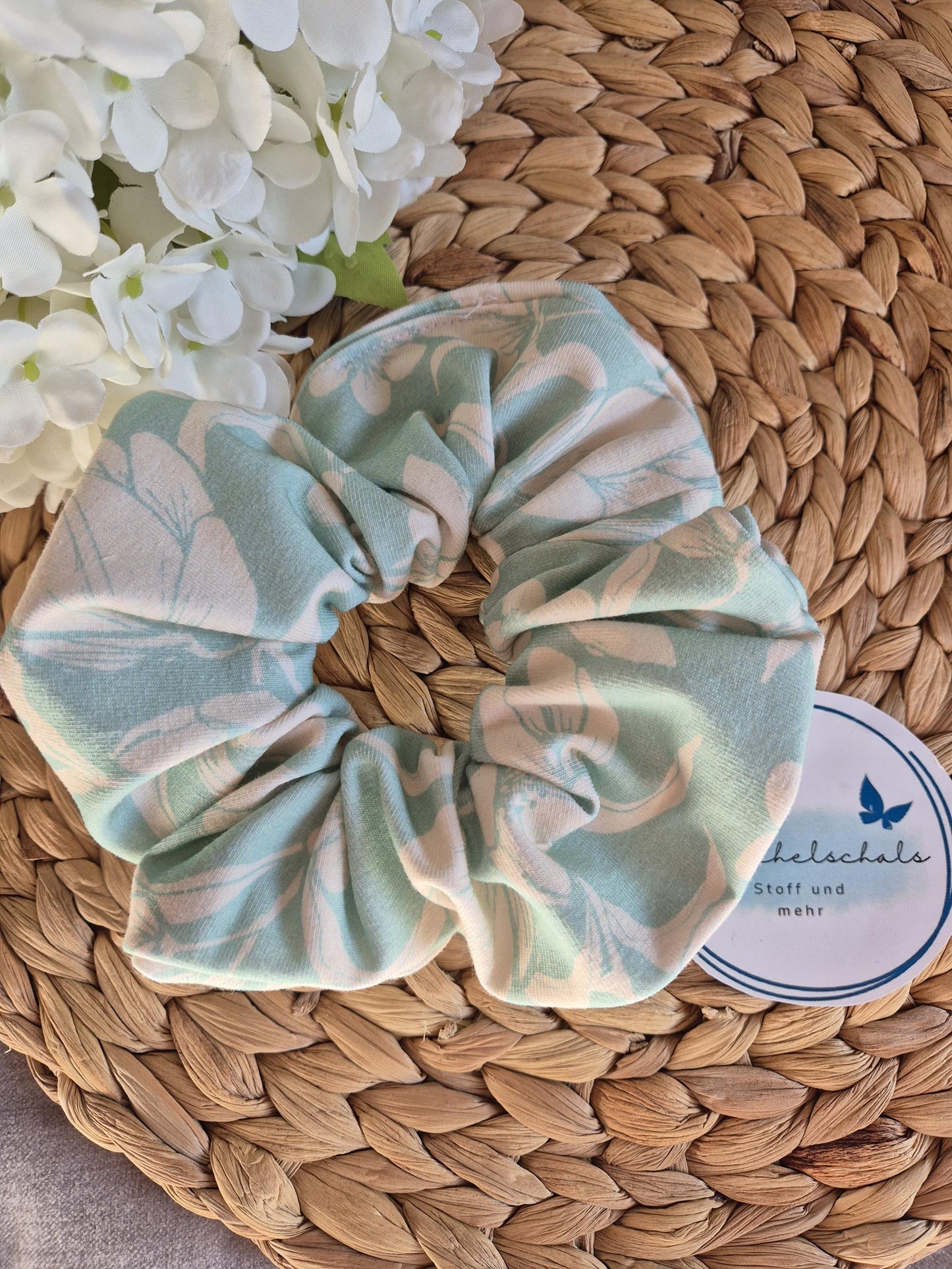 Mint Scrunchie Hair bobble handmade Ponytail holder perfect gift hair accessories chic hair tie