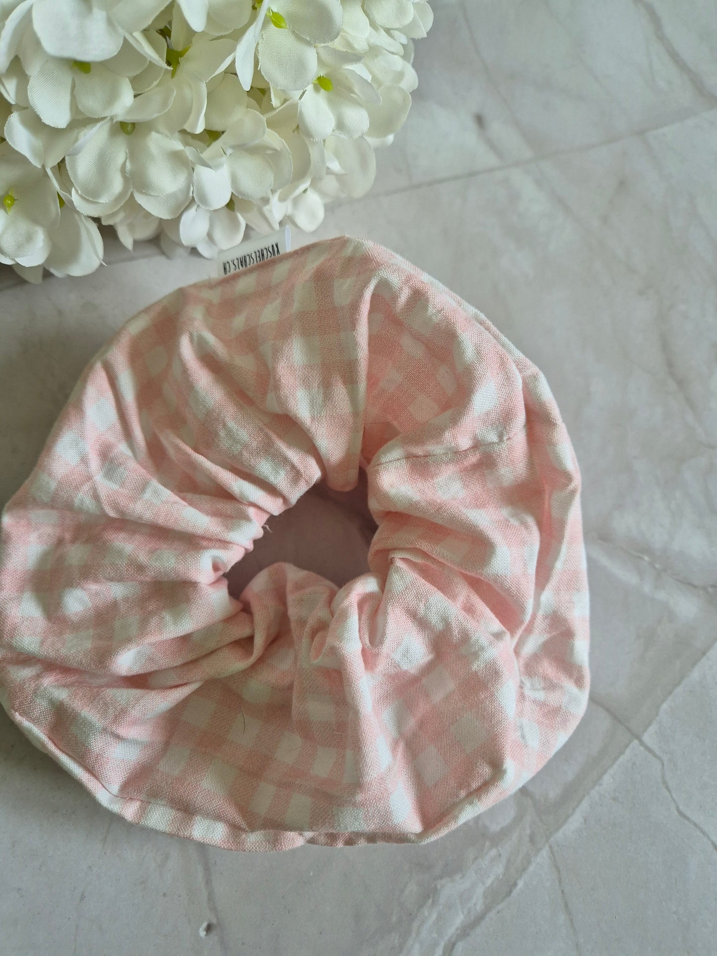 Pink Gingham Scrunchie Hair bobble handmade Ponytail holder perfect gift hair accessories chic hair tie (Kopie)