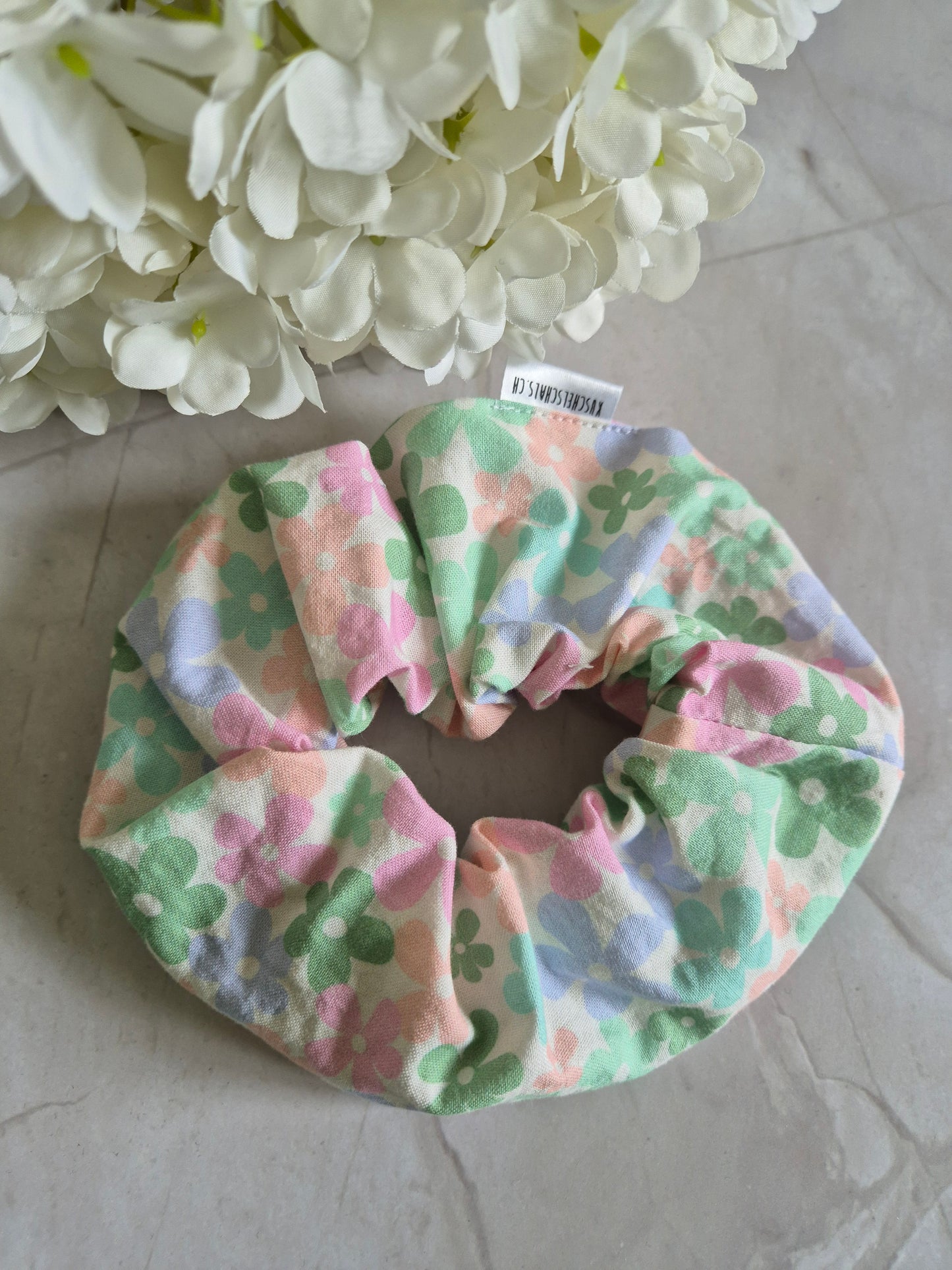 Flower Girly Scrunchie Hair bobble handmade Ponytail holder perfect gift hair accessories chic hair tie (Kopie) (Kopie)