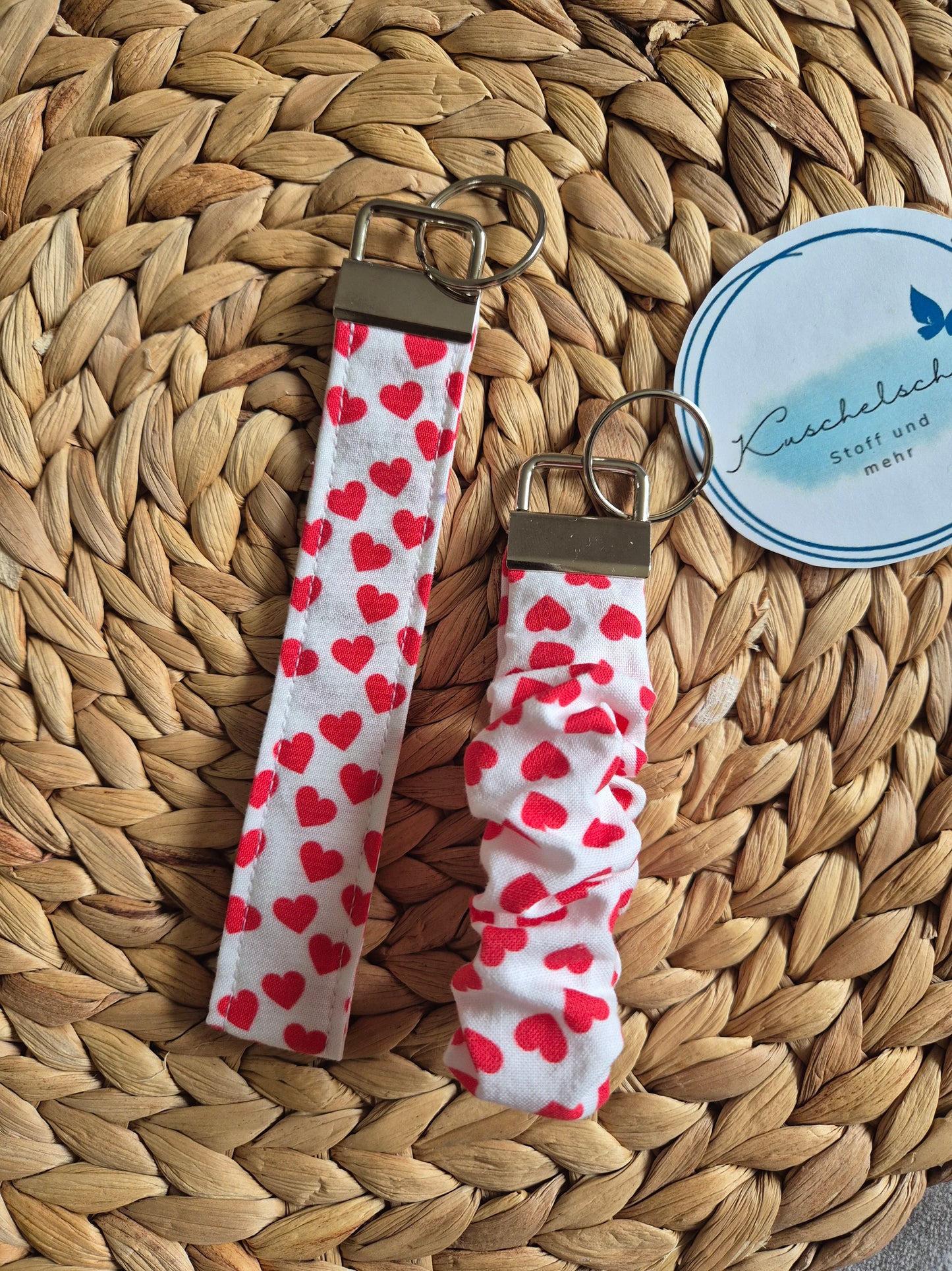 Stylish heart Wristlet Key Fob Cute Cotton Keychain Accessory for Women Trendy Key Holder and Perfect Gift Idea for Her