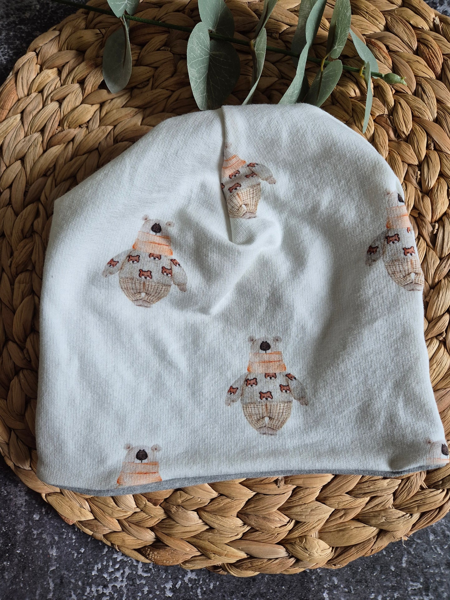 Mütze / Beanie Bär Kinder diverse Grössen / Kopfumfang 47 bis 54 cm