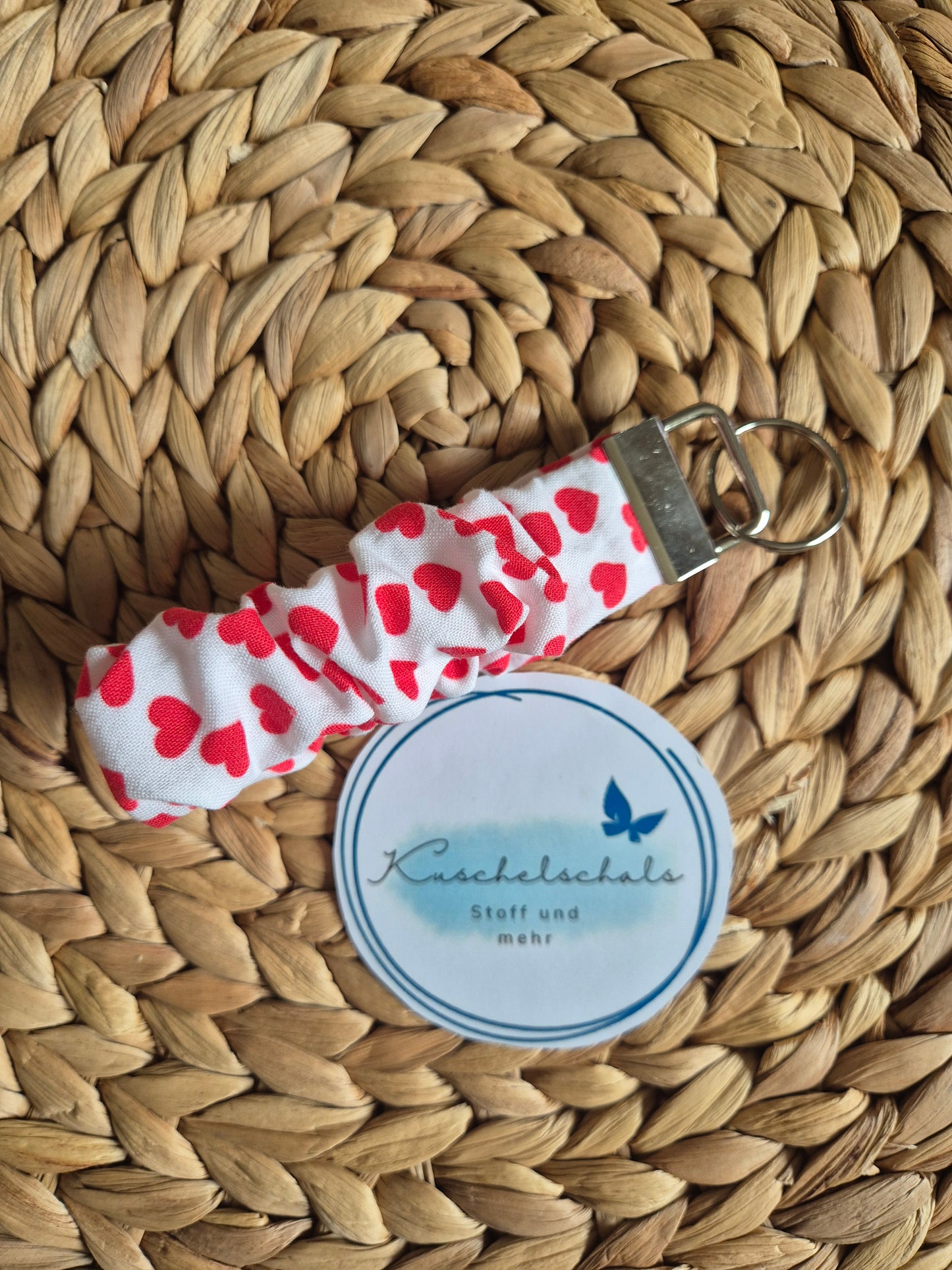 Stylish heart Wristlet Key Fob Cute Cotton Keychain Accessory for Women Trendy Key Holder and Perfect Gift Idea for Her