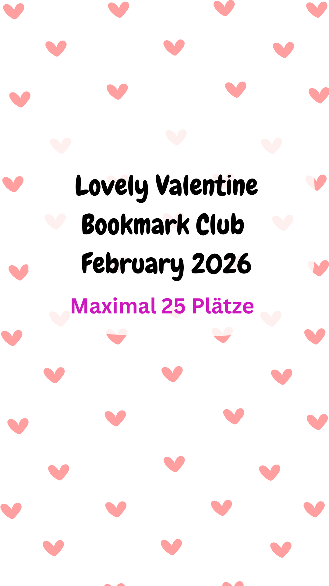 Valentine Romance Bookmark Club February