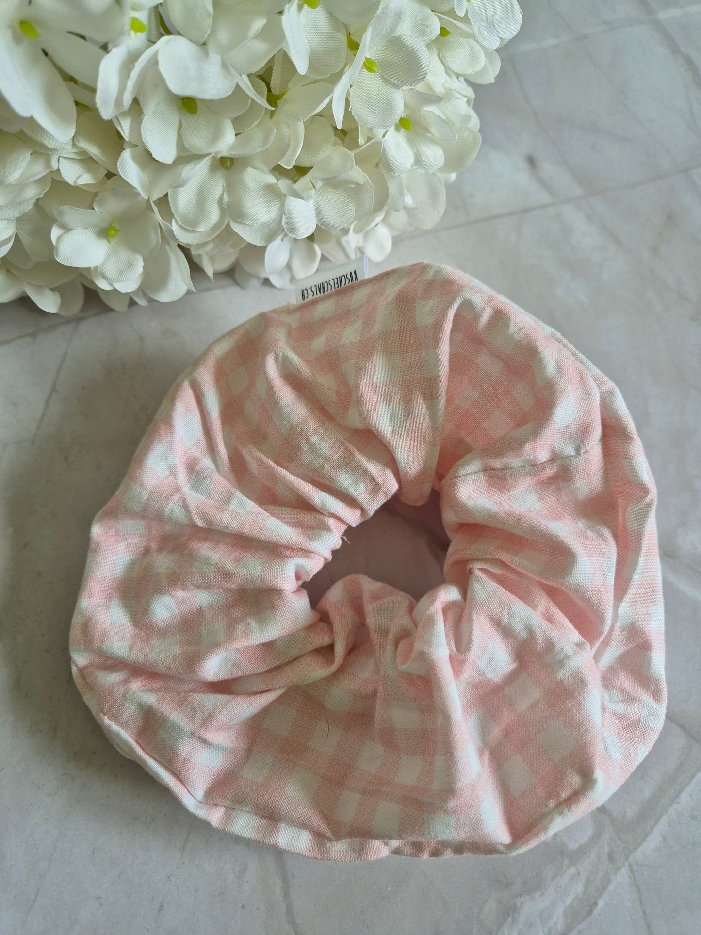 Pink Gingham Scrunchie Hair bobble handmade Ponytail holder perfect gift hair accessories chic hair tie (Kopie)
