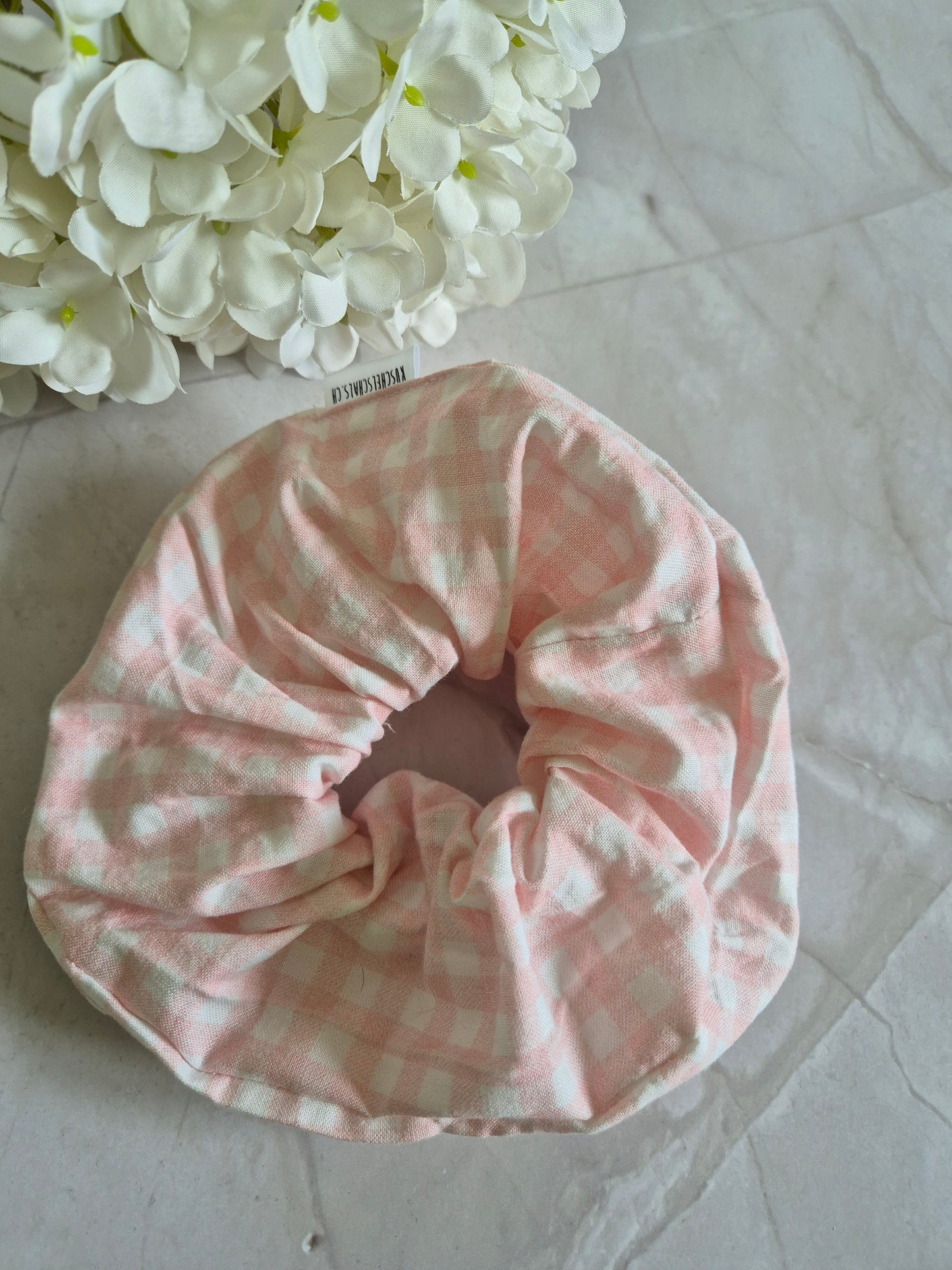 Pink Gingham Scrunchie Hair bobble handmade Ponytail holder perfect gift hair accessories chic hair tie (Kopie)
