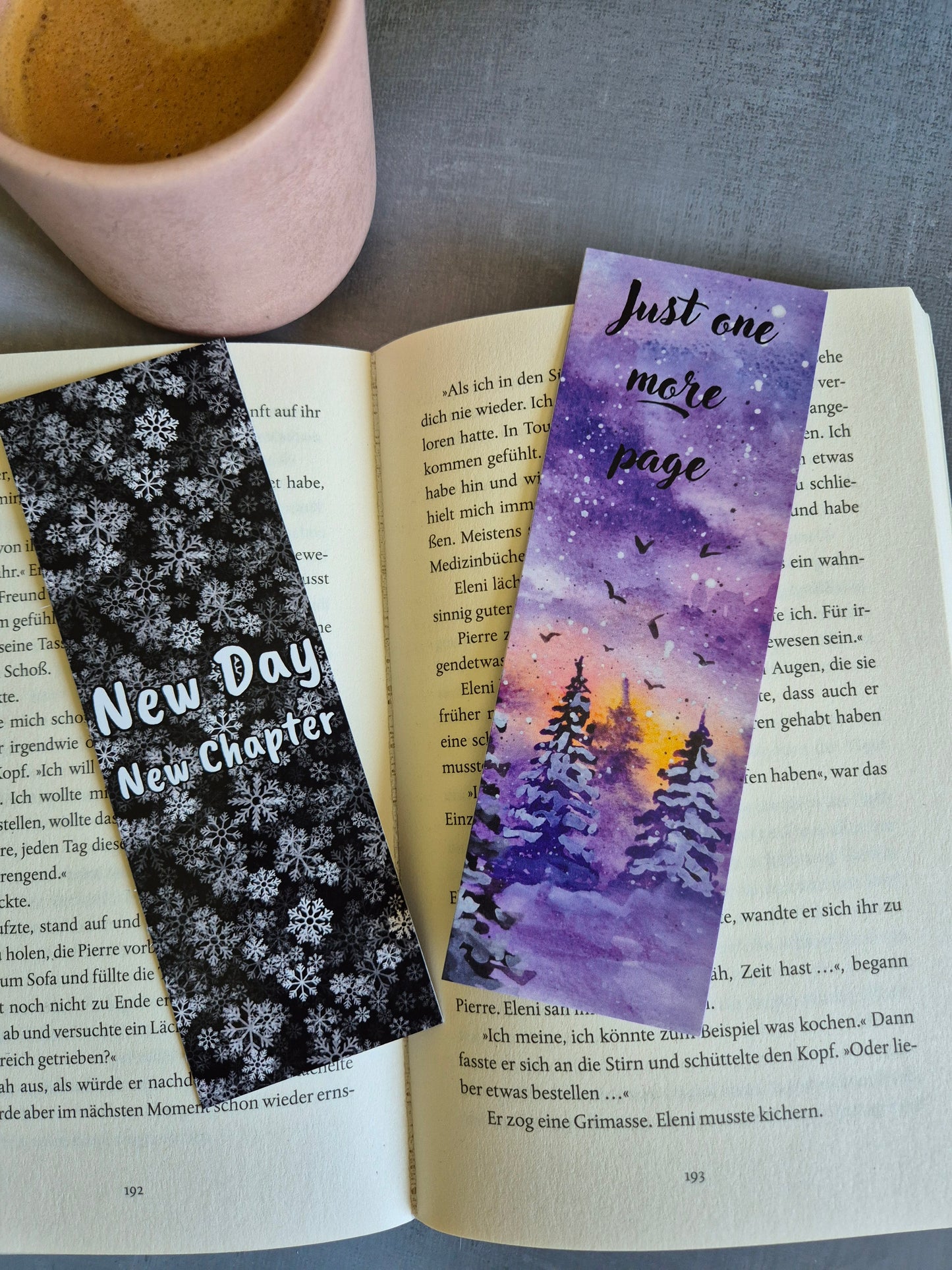 Lesezeichen Rose Gothic auf hochwertigem Paper gedruckt, doppelseitig, tolles Geschenk