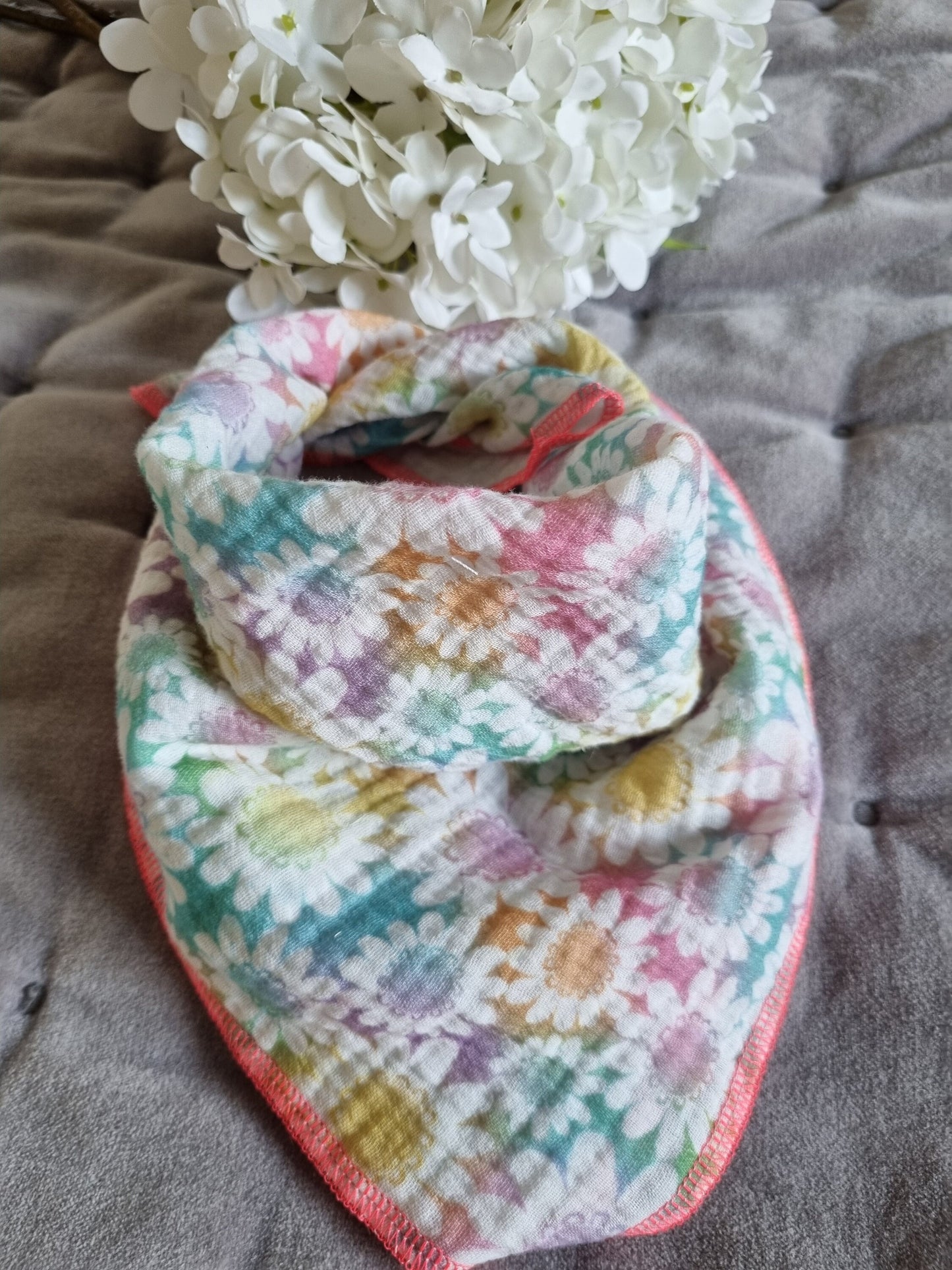 Cozy baby/children scarf 40x40cm Diagonale 65cm - stylish soft cotton bandana scarf for kids or toddler