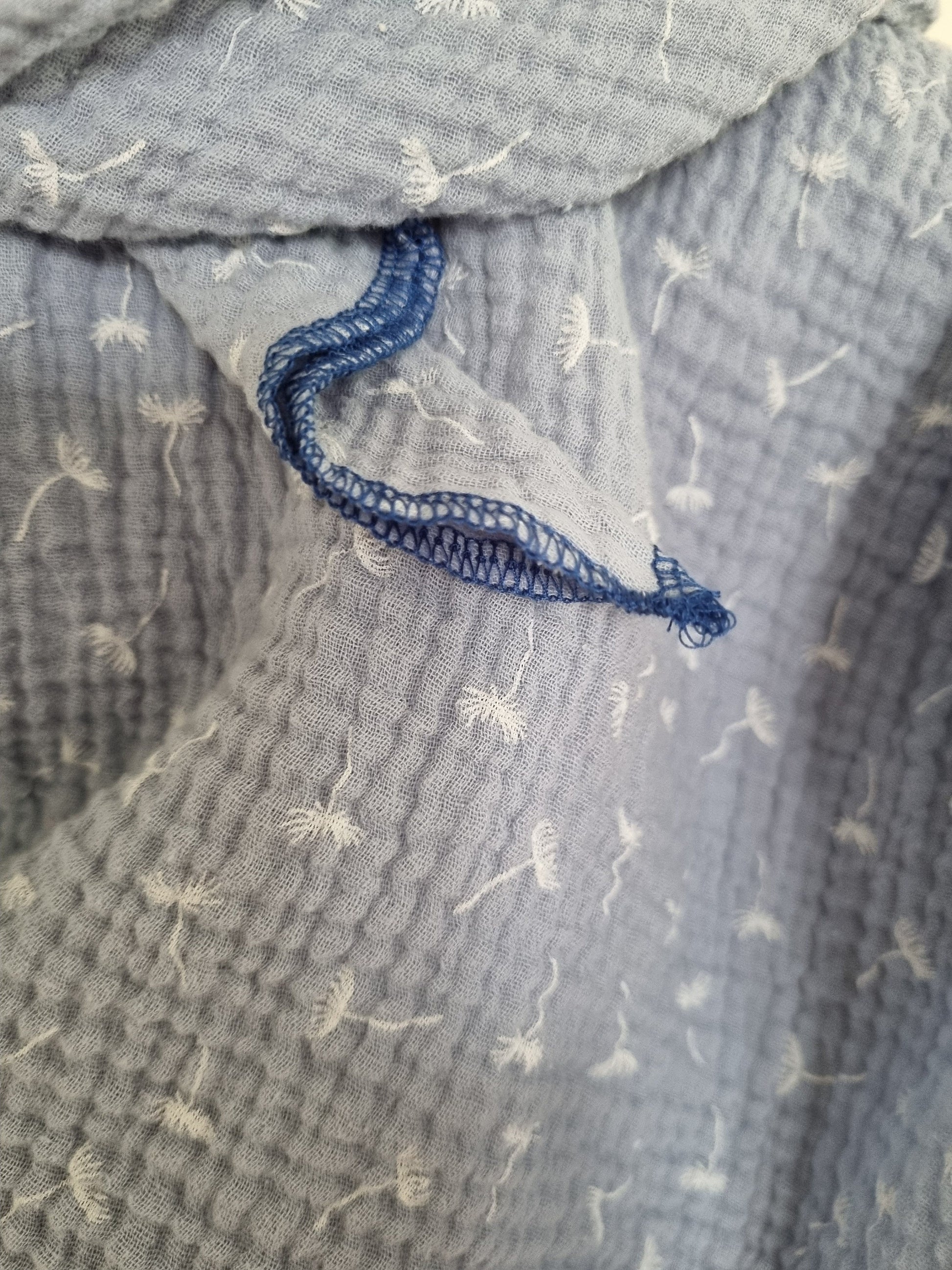 Light Blue Cotton Stole Scarf - Cozy blue Print Wrap - Versatile Shawl for Travel - Boho Fashion Accessory - Ideal Gift for her