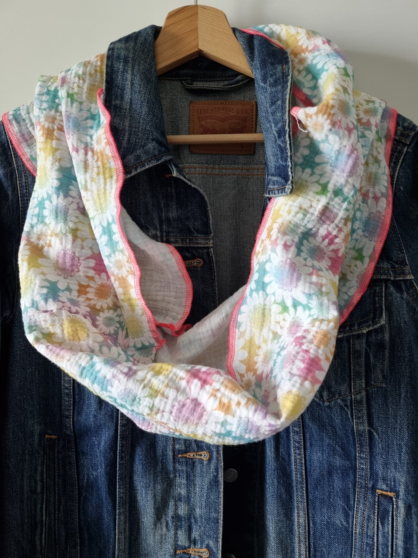 Loopschal Sommertuch Wickelschal "Frühling" 65x50cm