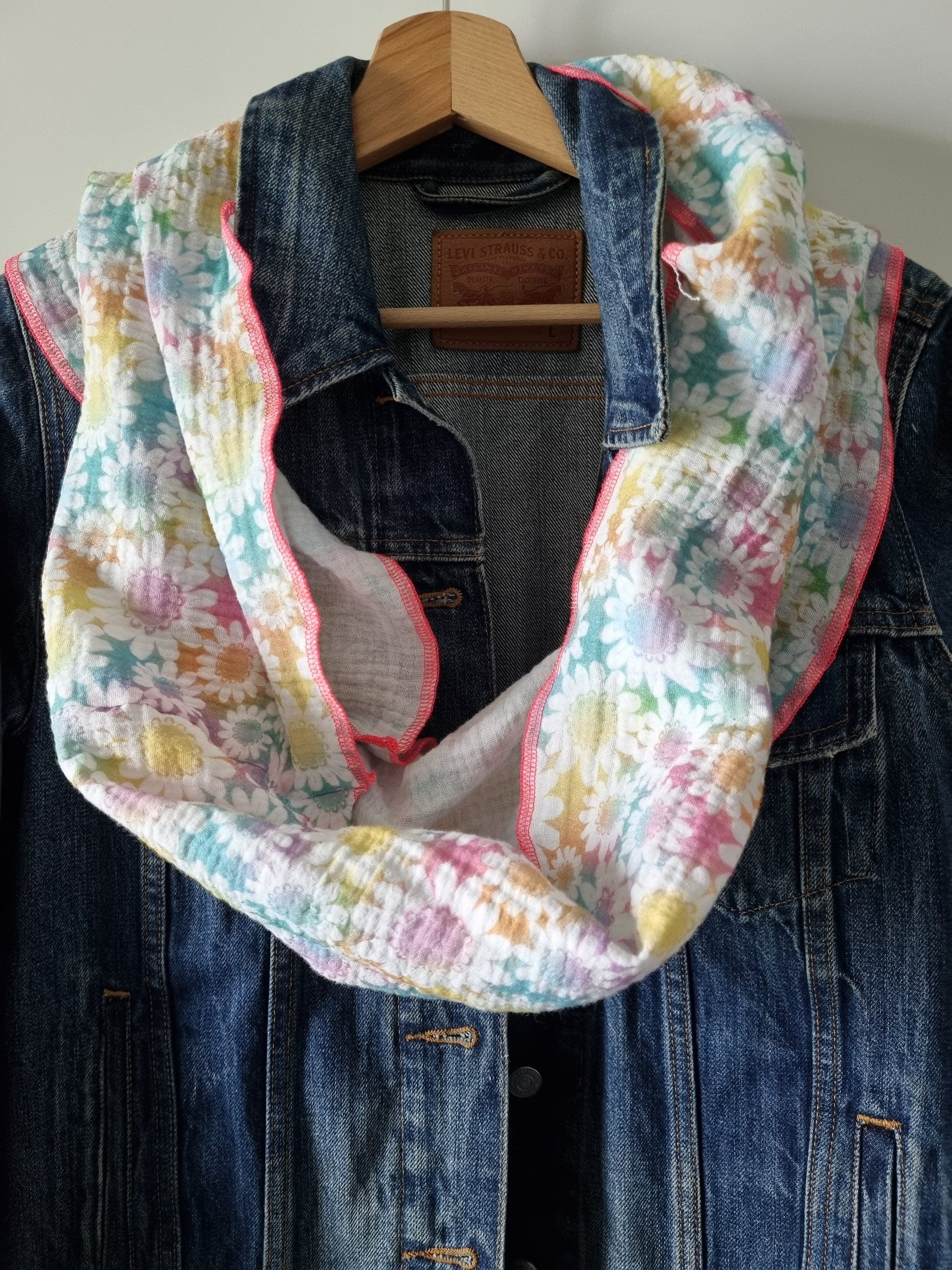 Loopschal Sommertuch Wickelschal "Frühling" 65x50cm