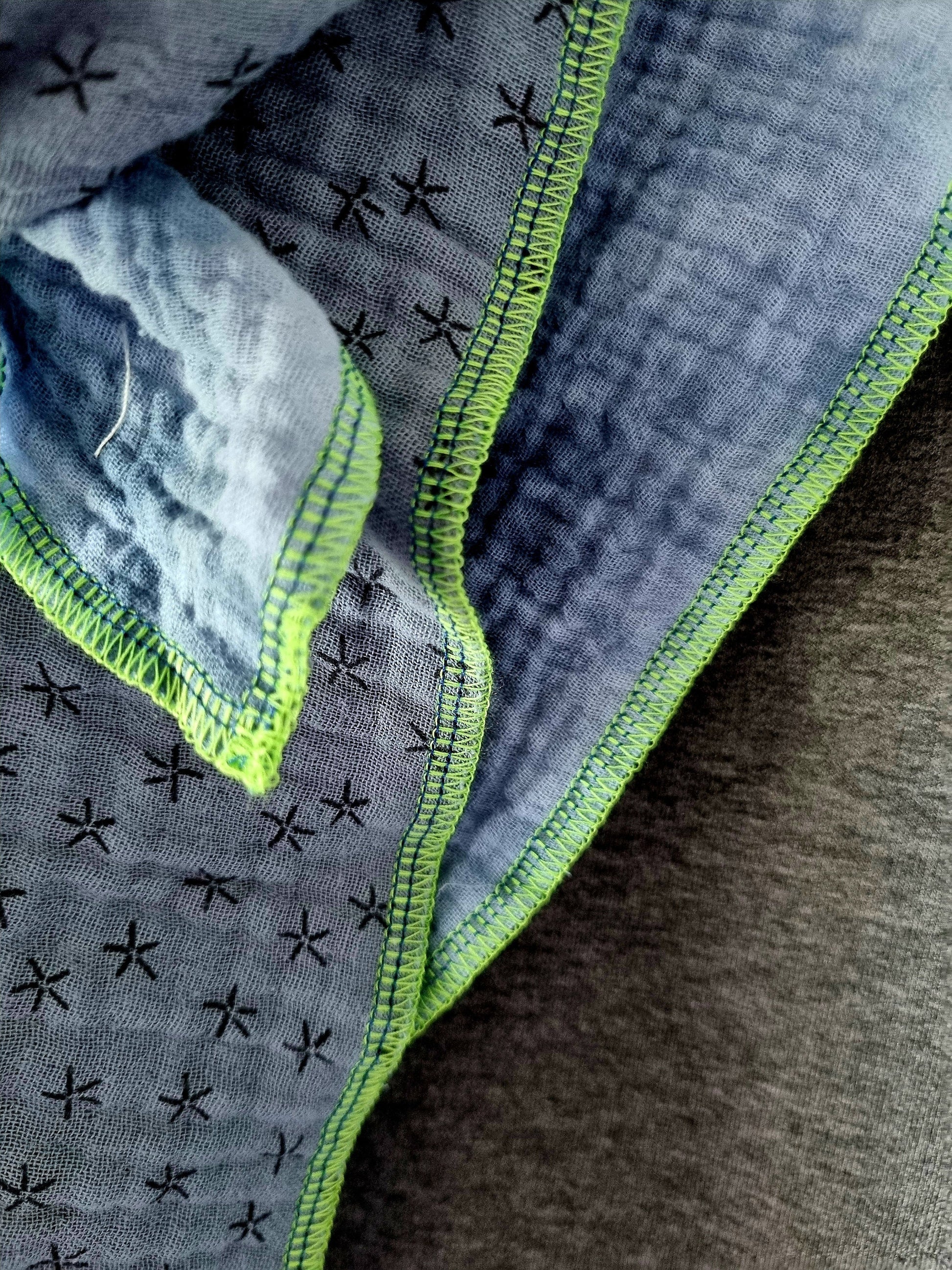 Blue Batik Cotton Stole Scarf Cozy Batik Print Wrap Versatile Shawl for Travel Boho Fashion Accessory - Ideal Gift for her Christmas gift