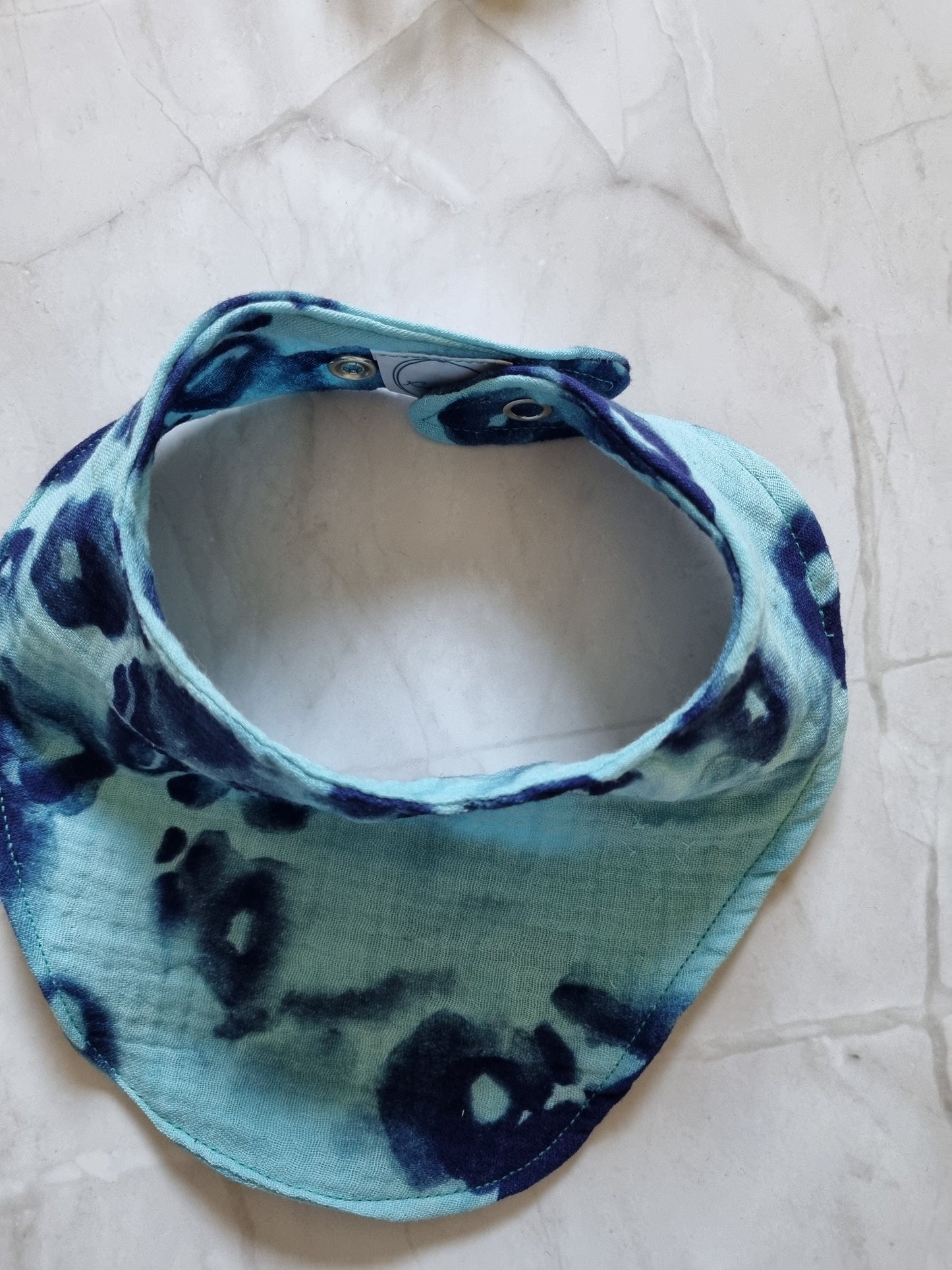 Cotton Baby Scarf Musselin Bandana | blue turquoise boho style Baby Bandana | Soft and Washable Newborn Scarf | Perfect Baby Gift
