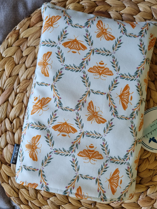 bee book Cover for Paperback - Handmade Protective Book Sleeve - Reader Gift - insect bee Lover's Gift