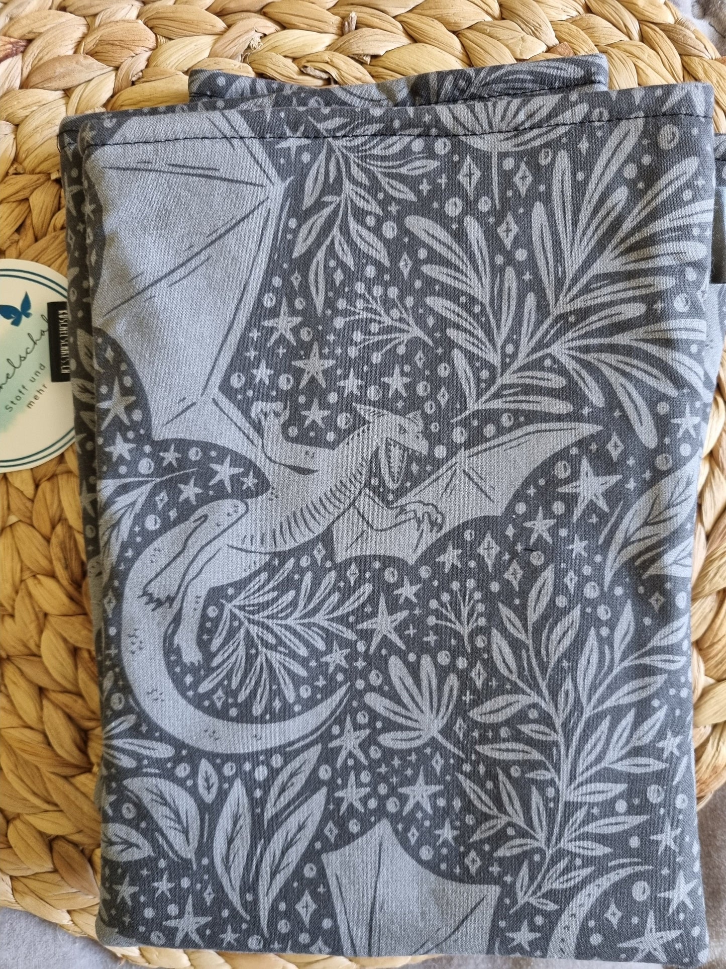 Dragon Fantasy Book Cover for Paperback and Hardcover Books - Handmade Protective Book Sleeve - Fantasy Reader Gift - Dragon Lover's Gift