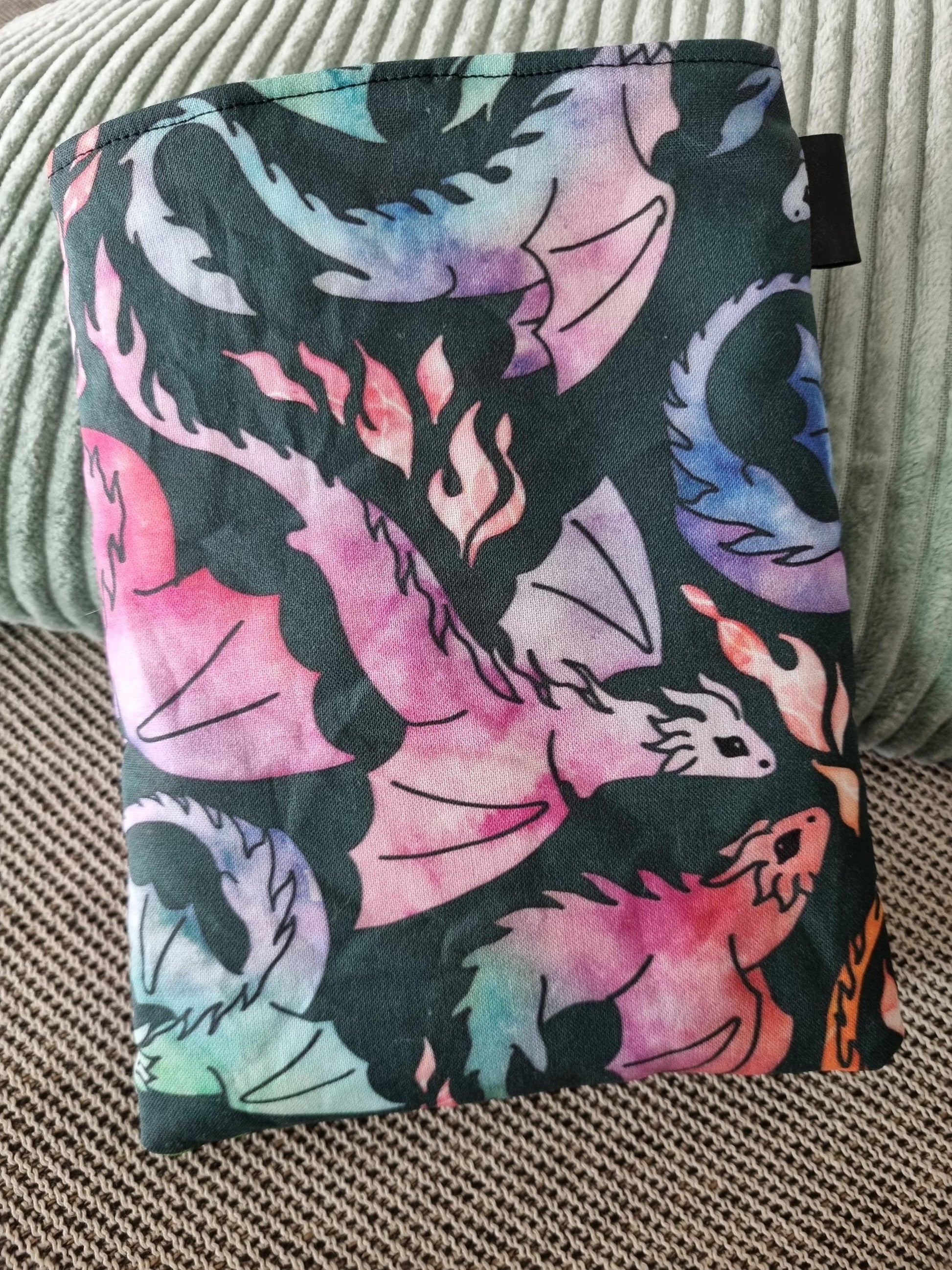 Dragon Fantasy Book Cover or Ereader Kindle Kobo - Handmade Protective Sleeve Books - Fantasy Reader Gift - Dragon Lover's Gift for her