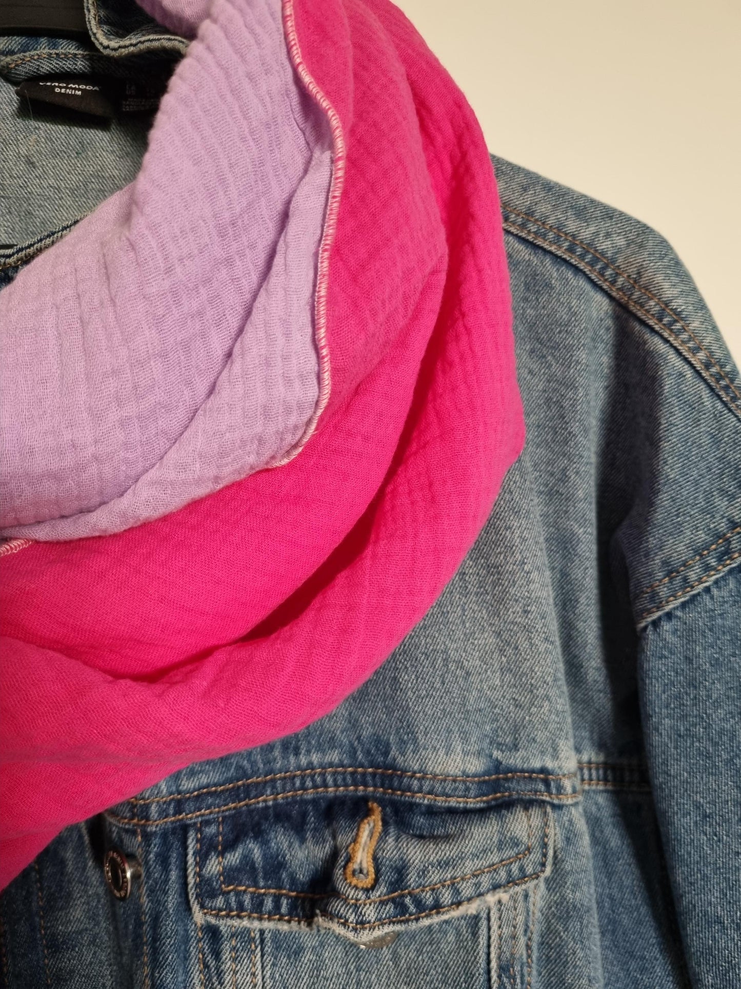 Cotton Stole Scarf - Cozy Pink Wrap - Versatile Shawl for Travel - Boho Fashion Accessory - Ideal Gift