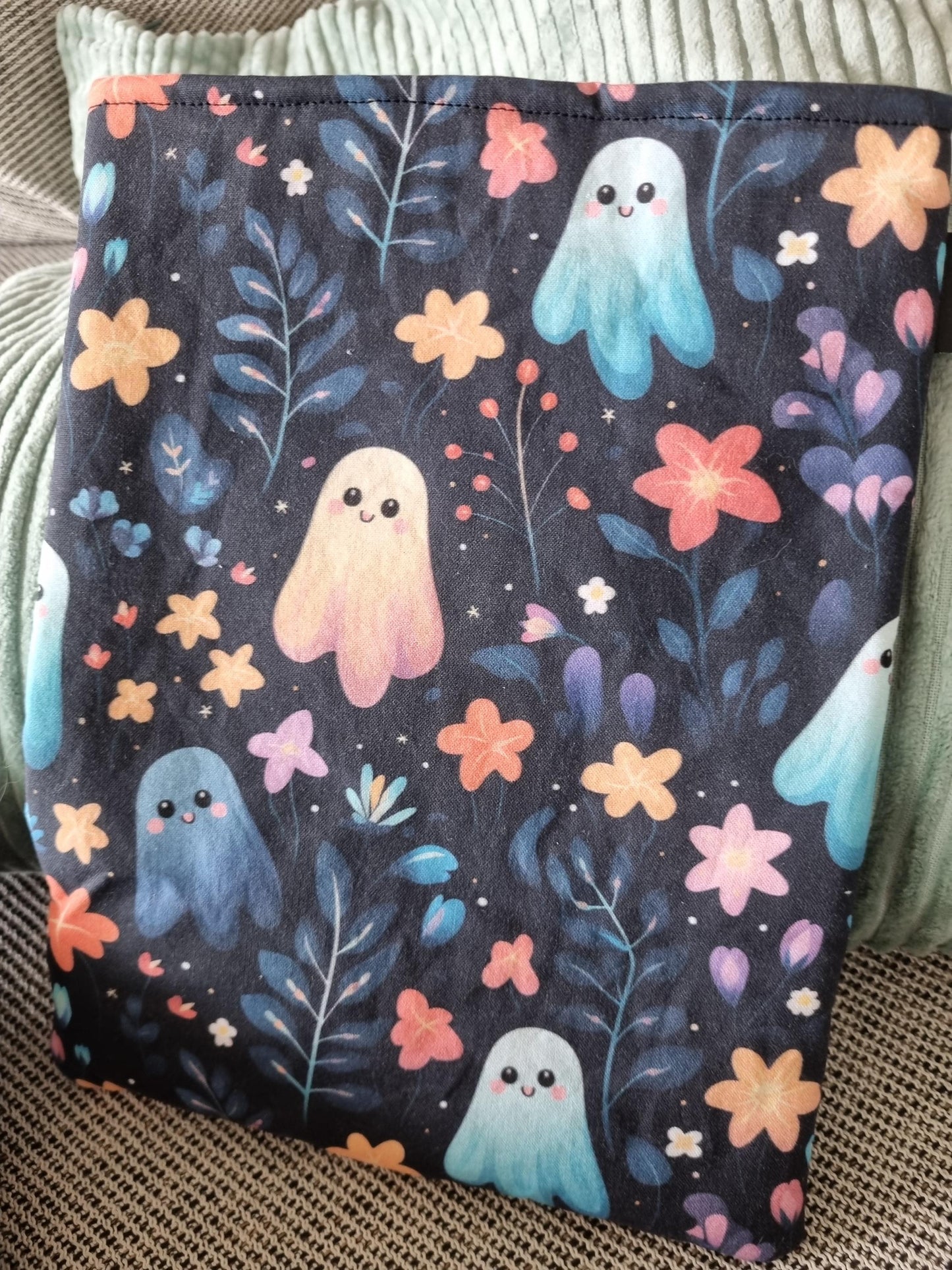 Fantasy Book Cover for Paperback and Hardcover Books - Handmade Protective Book Sleeve - Fantasy Reader Gift - ghost Lover's Gift