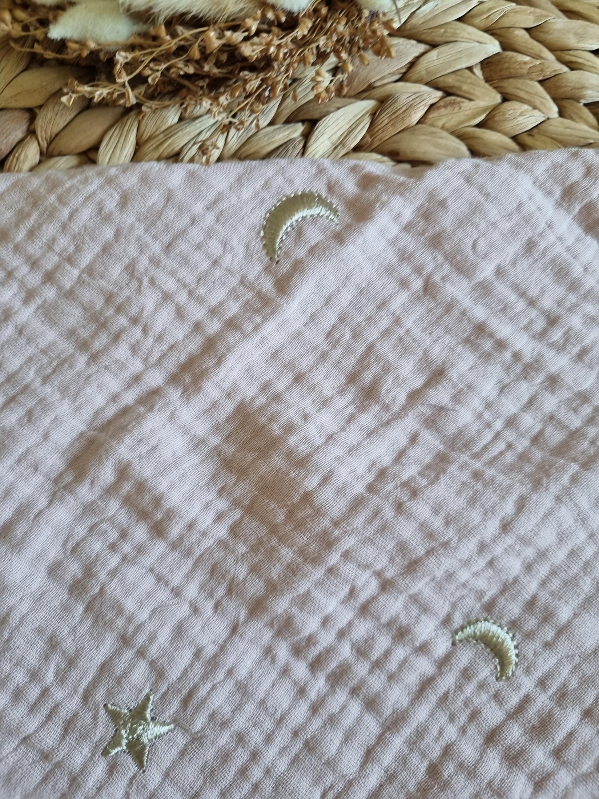 Scarf Stole for children up to 5 years super cozy cotton scarf for toddler soft pink scarf with Stars Bandana