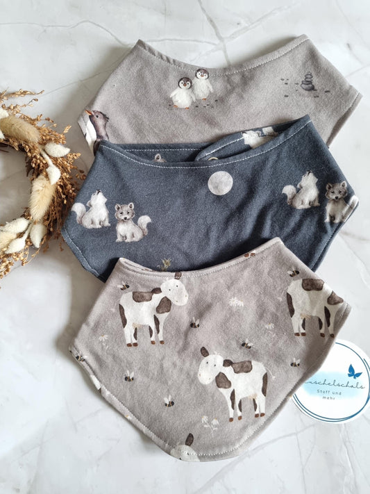 Organic Cotton Baby Scarf Jersey Bandana Set | Burp cloth Baby Bandana SET | Soft and Washable Newborn Scarf | last minute Gift Babyshower