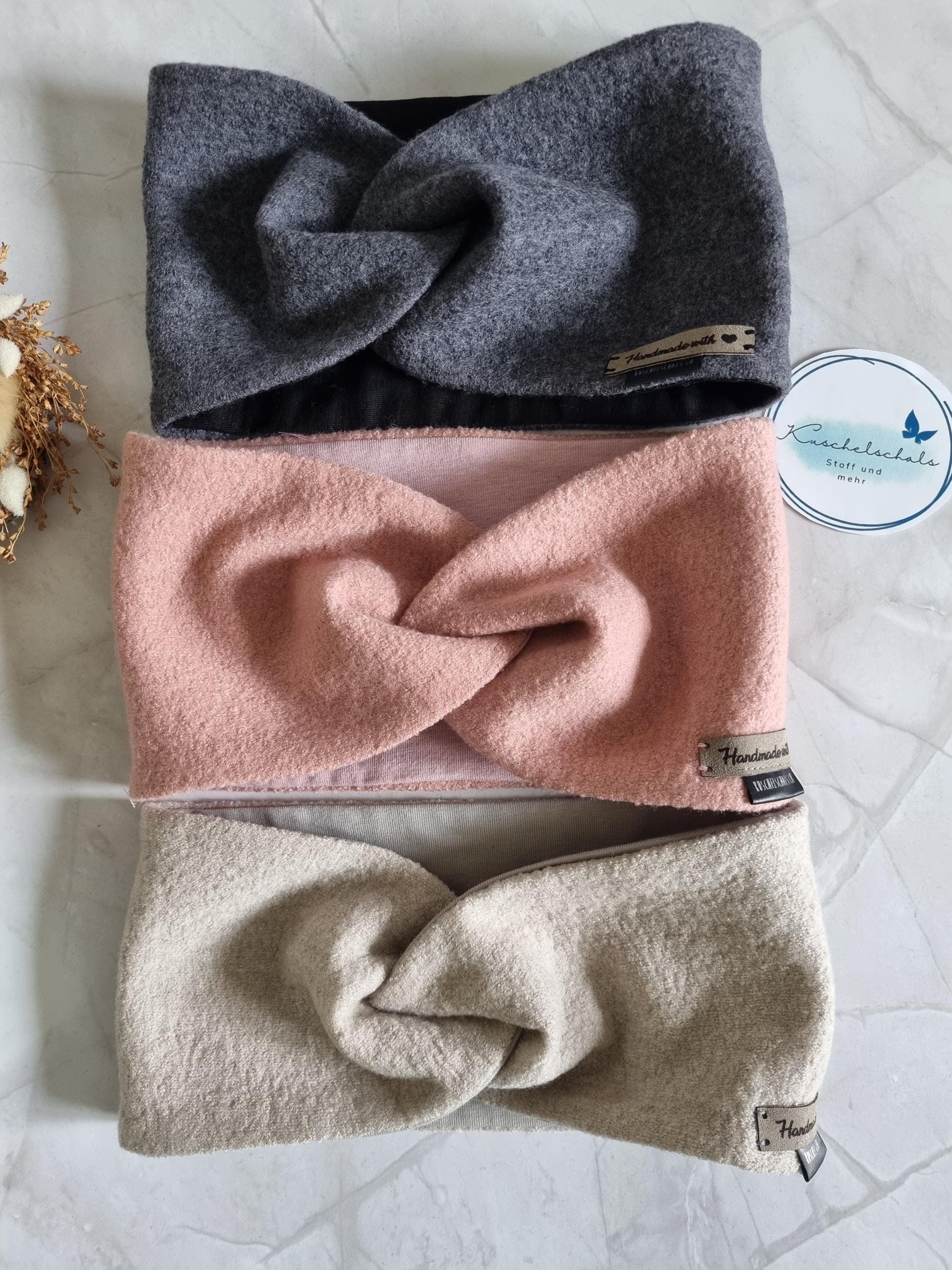 Handmade Merino and Jersey Headband - Extra Soft, warm and luxurious Earband - perfect gift for christmas - cozy and stylish - skandistyle