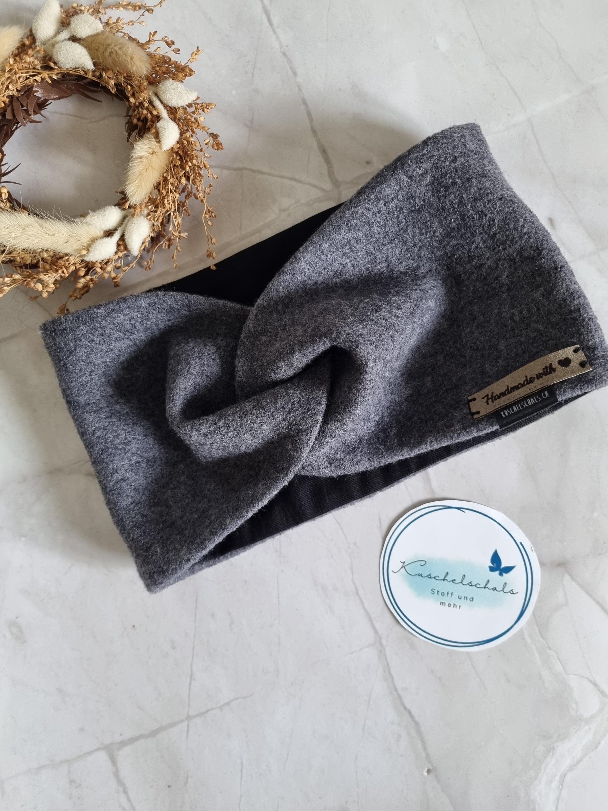 Handmade Merino and Jersey Headband - Extra Soft, warm and luxurious Earband - perfect gift for christmas - cozy and stylish - skandistyle