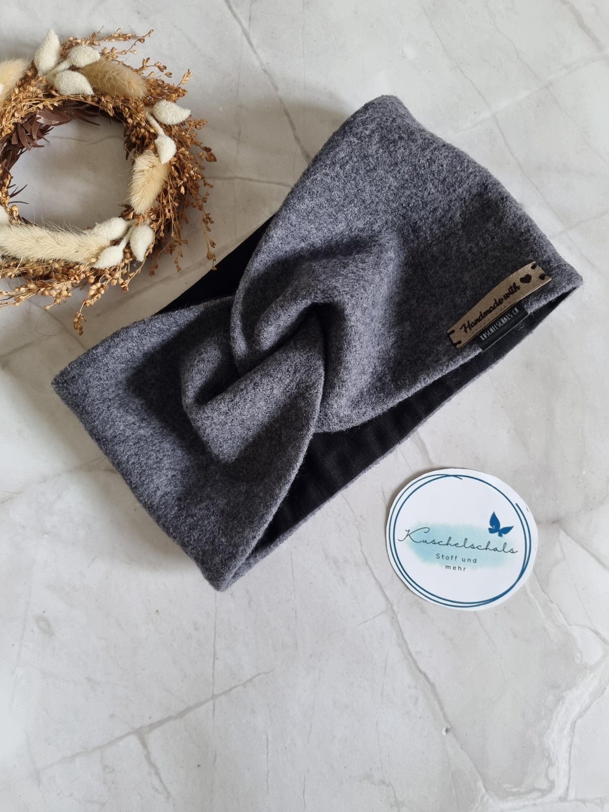 Handmade Merino and Jersey Headband - Extra Soft, warm and luxurious Earband - perfect gift for christmas - cozy and stylish - skandistyle