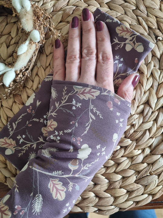 Stylish cozy wristwarmers for adults organic cotton wrist warmers flower print wristwarmers no more cold hands organic cotton skandi style