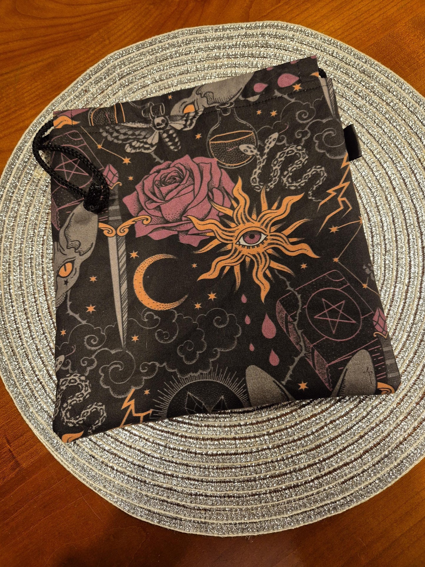 Fantasy mystical Print project Bag for knitting or crochet perfect gift for any crafter knitter crocheter cross stitch handmade