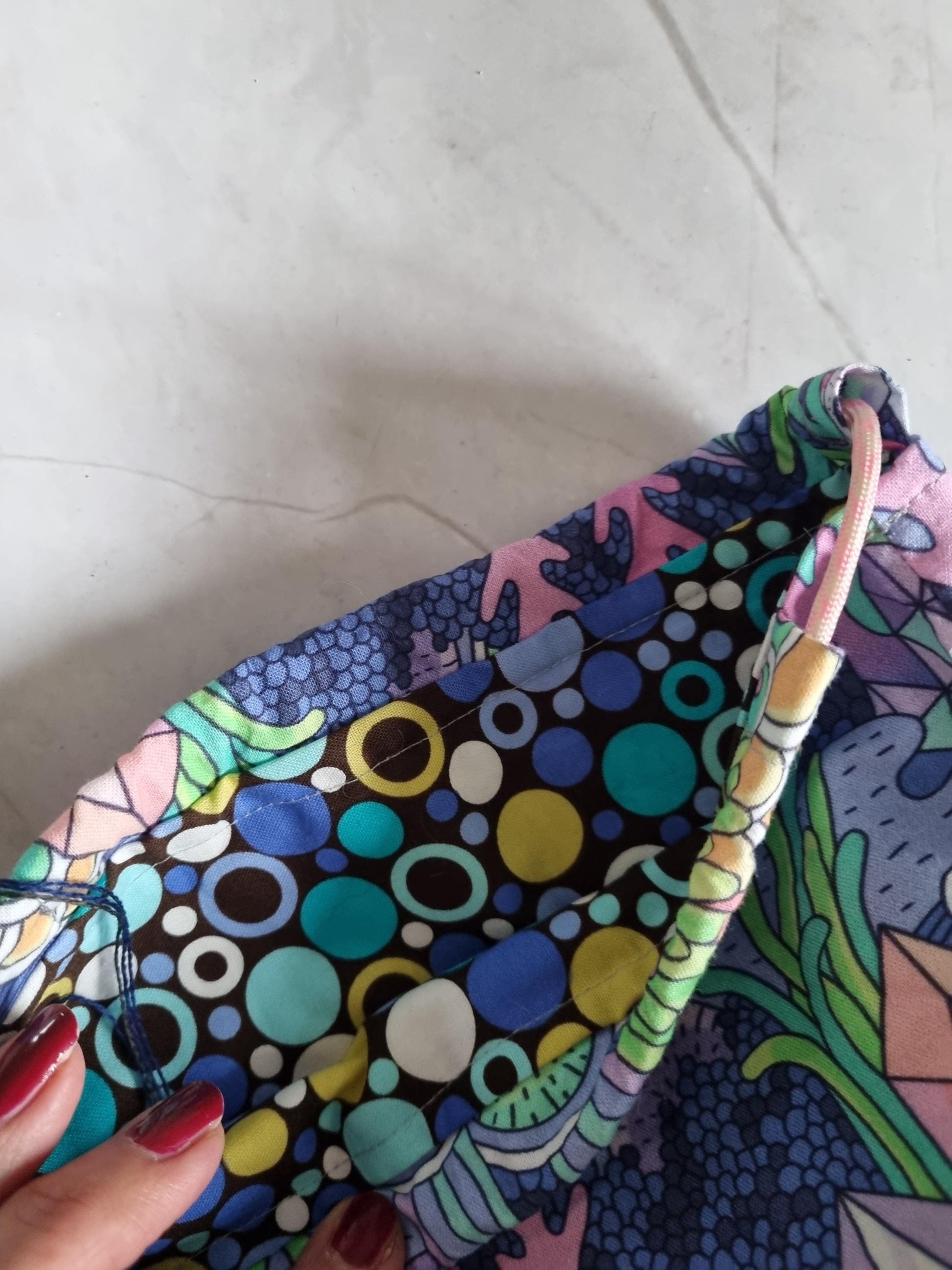 Fantasy Axelotl Print project Bag for knitting or crochet perfect gift for any crafter knitter crocheter cross stitch handmade