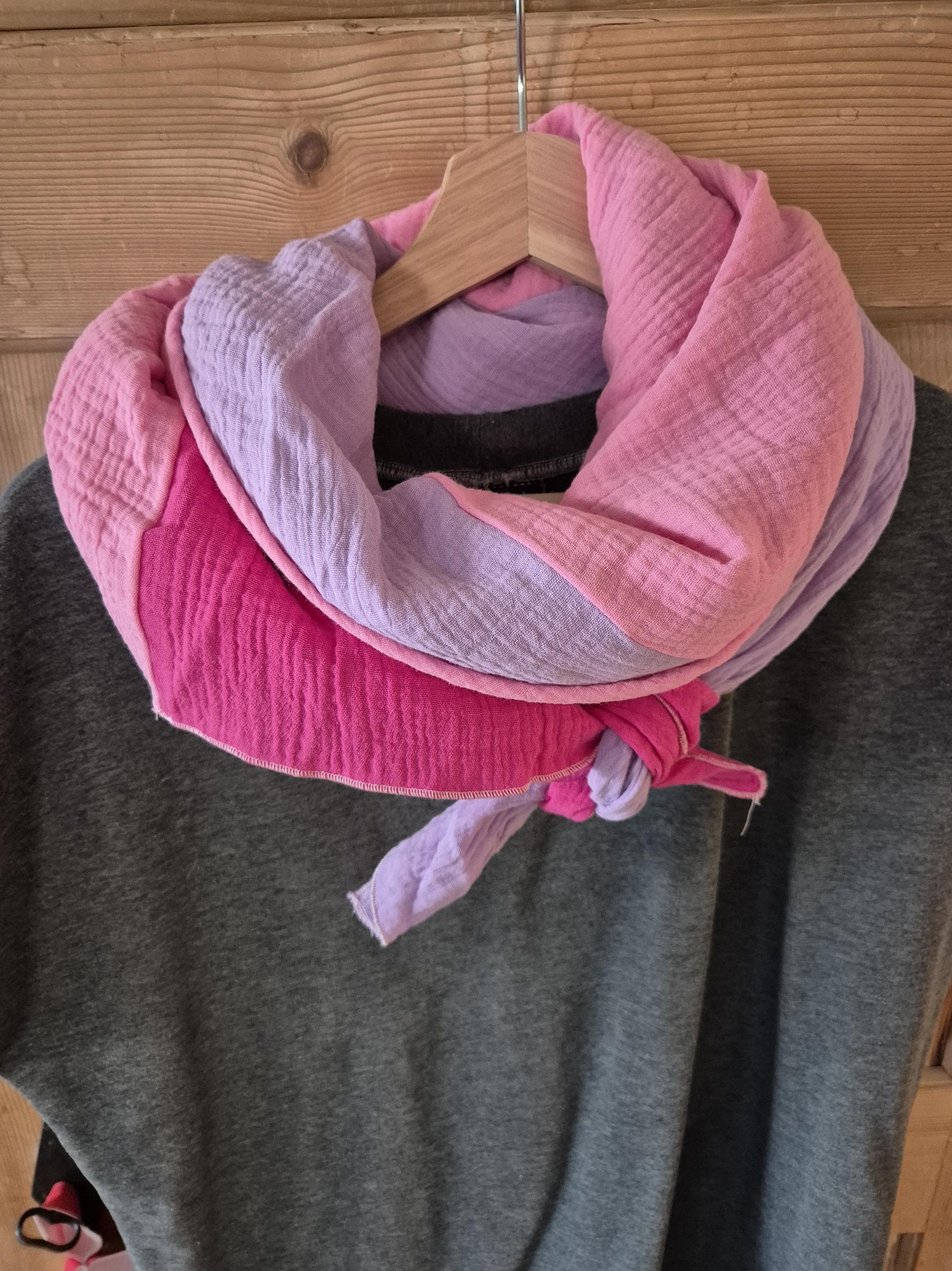 Pink lilac Cotton Stole Scarf - Cozy pink Wrap - Versatile Shawl for Travel - Boho Fashion Accessory - Ideal Gift for her