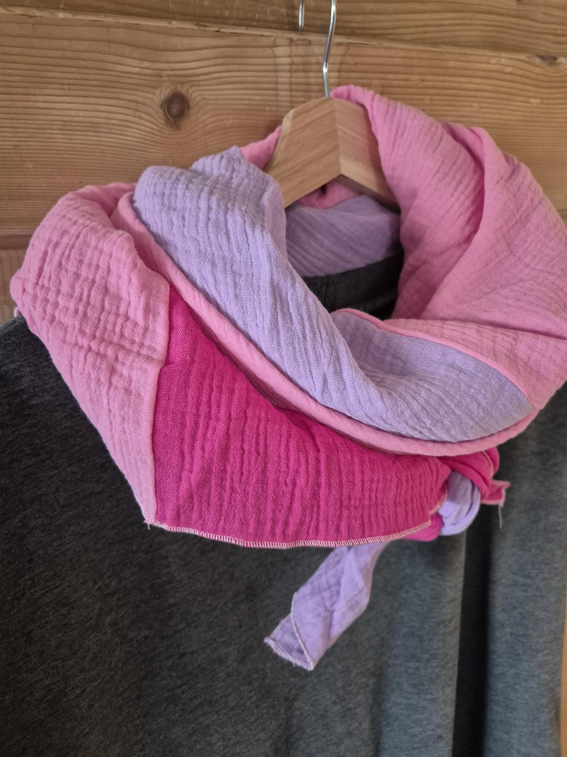 Pink lilac Cotton Stole Scarf - Cozy pink Wrap - Versatile Shawl for Travel - Boho Fashion Accessory - Ideal Gift for her