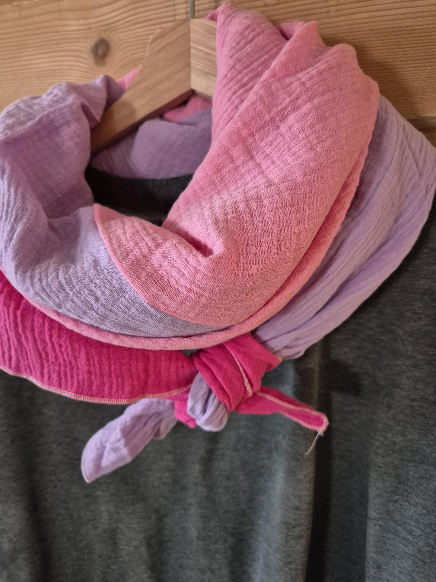 Pink lilac Cotton Stole Scarf - Cozy pink Wrap - Versatile Shawl for Travel - Boho Fashion Accessory - Ideal Gift for her