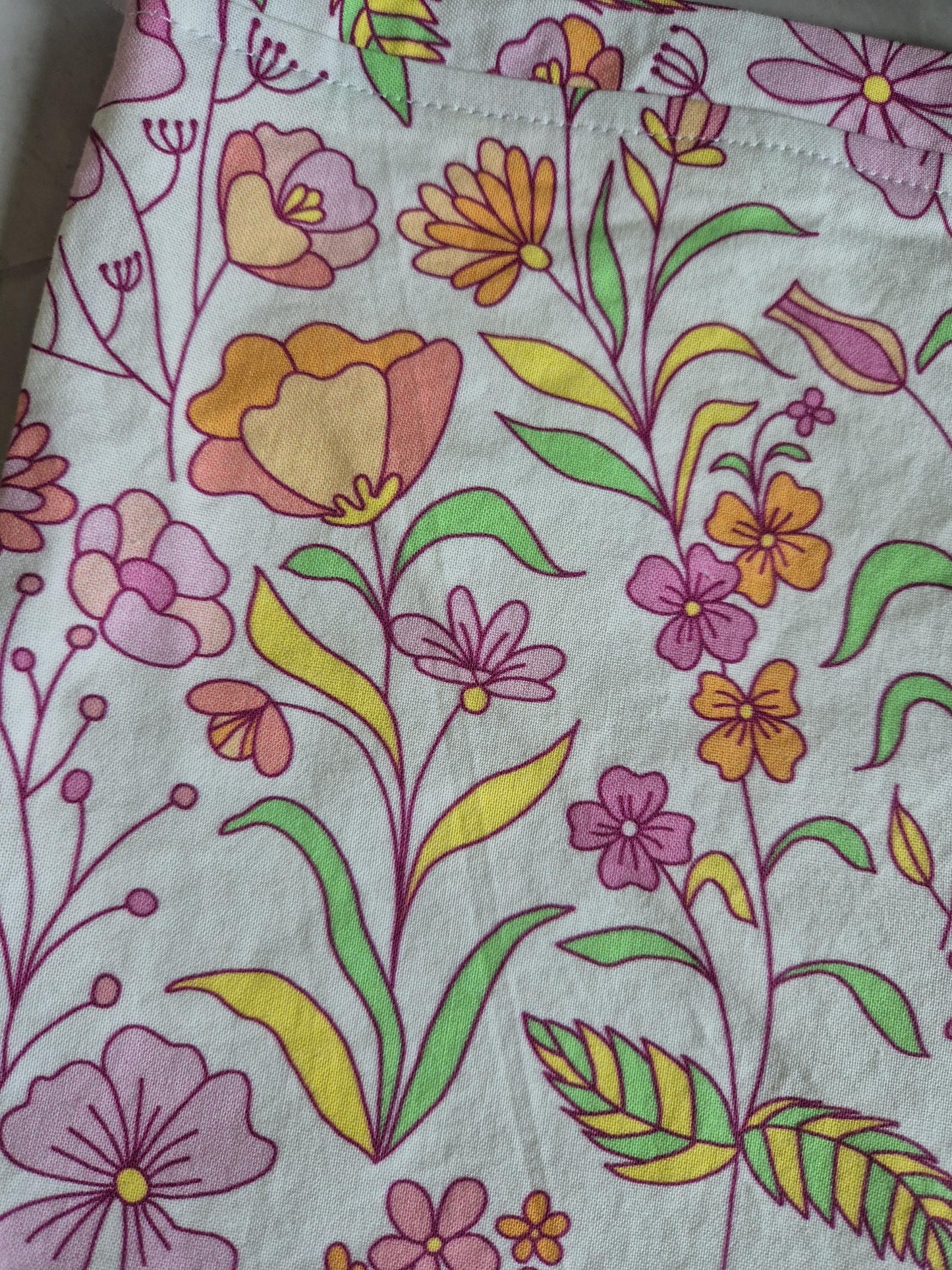 Spring Flower Print project Bag -3 Sizes - for knitting or crochet perfect gift for any crafter knitter crocheter handmade valentine gift