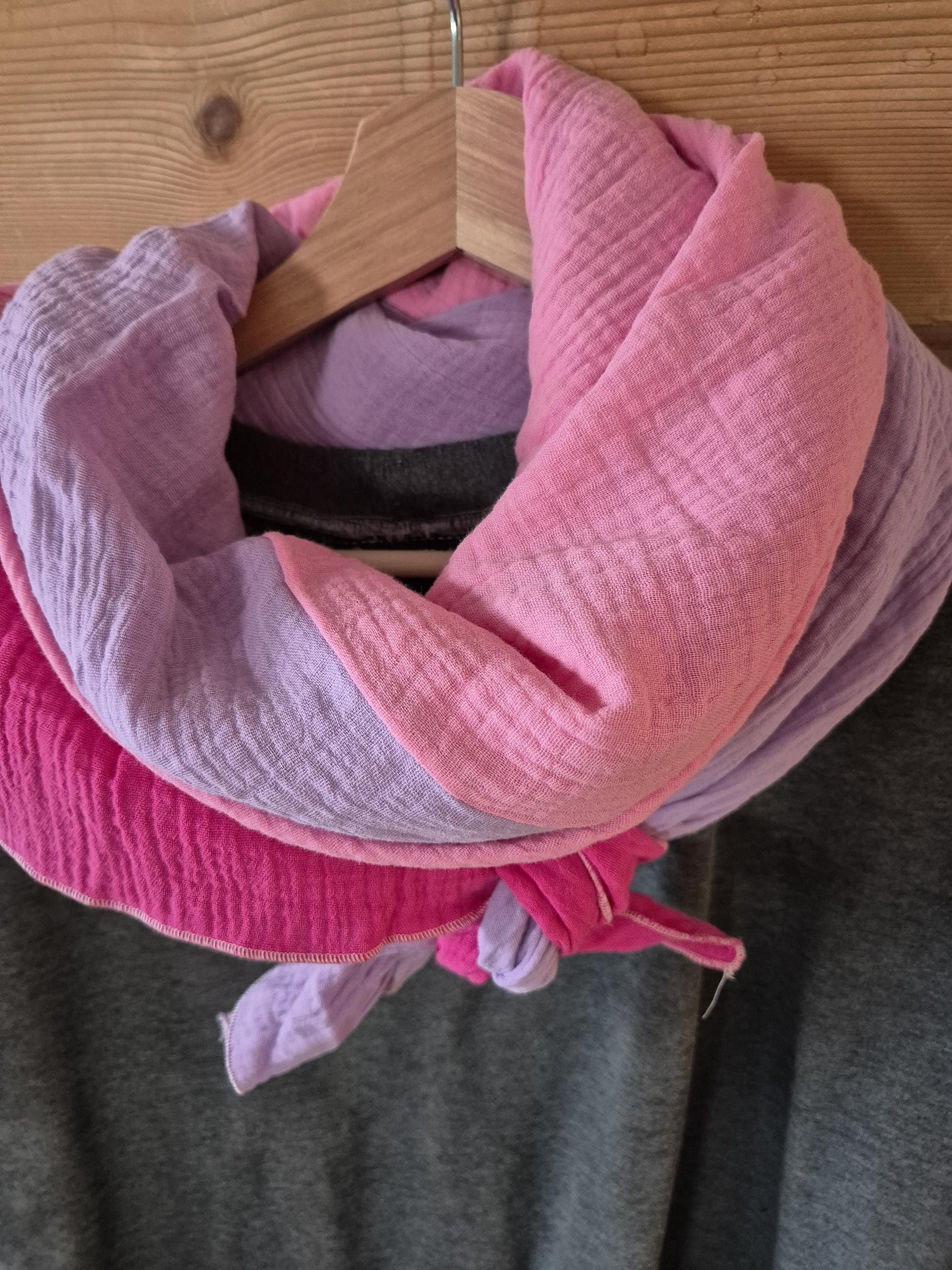 Pink lilac Cotton Stole Scarf - Cozy pink Wrap - Versatile Shawl for Travel - Boho Fashion Accessory - Ideal Gift for her